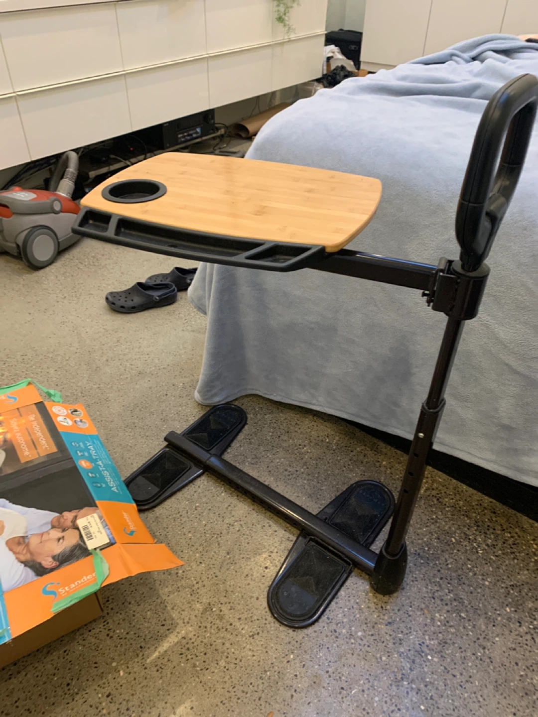 Adjustable assist-a-tray