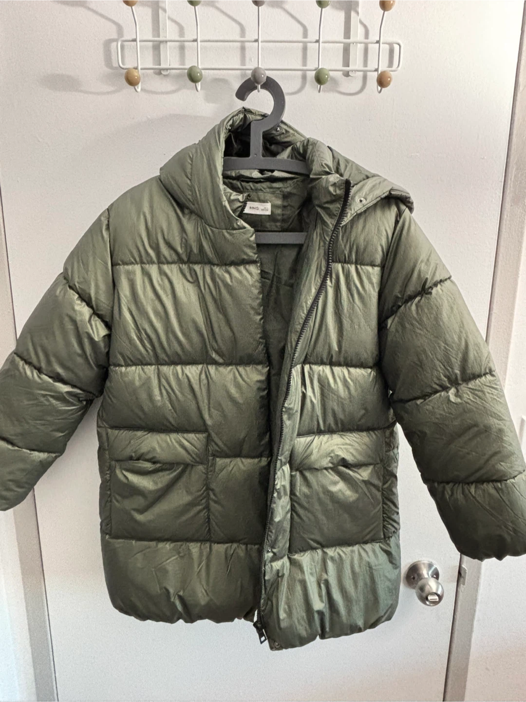 Mango Olive Green Puffer Jacket size 12, 152cm - photo 2