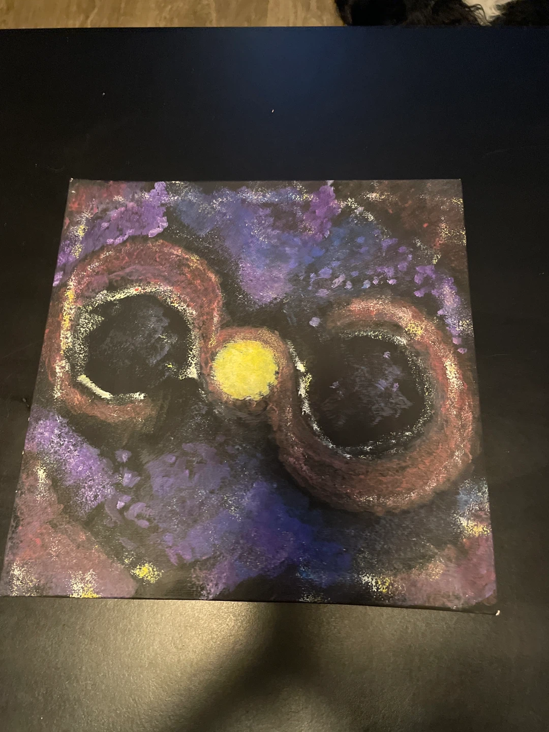 Abstract Art Painting - Purple & Yellow