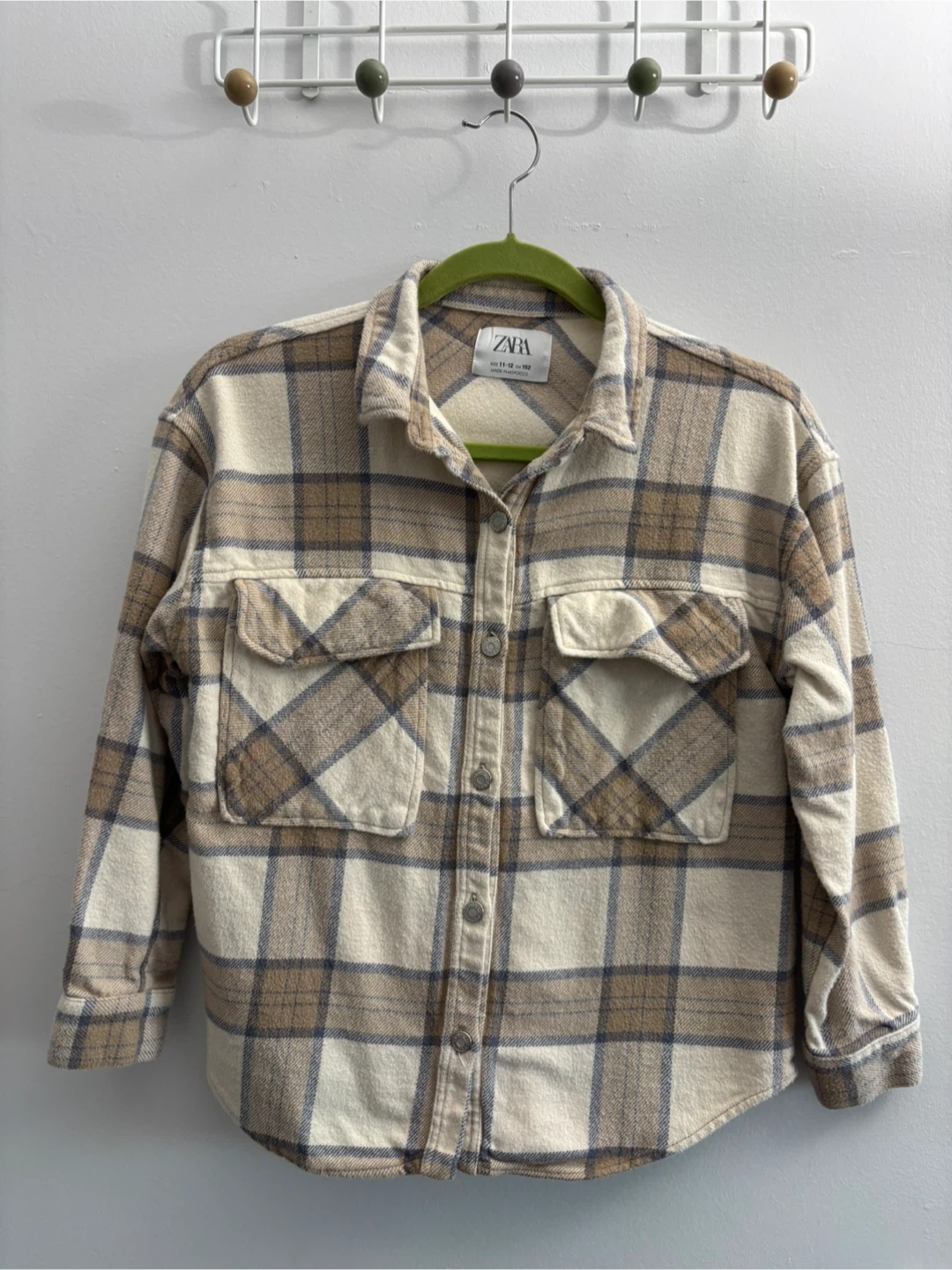 Zara Plaid Flannel Shirt Size 11-12, 152cm