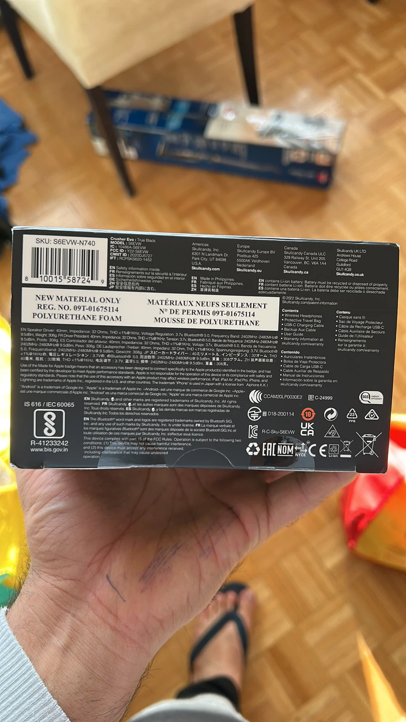 Brand New Skullcandy Crusher Evo Headphones – Still Sealed - photo 2