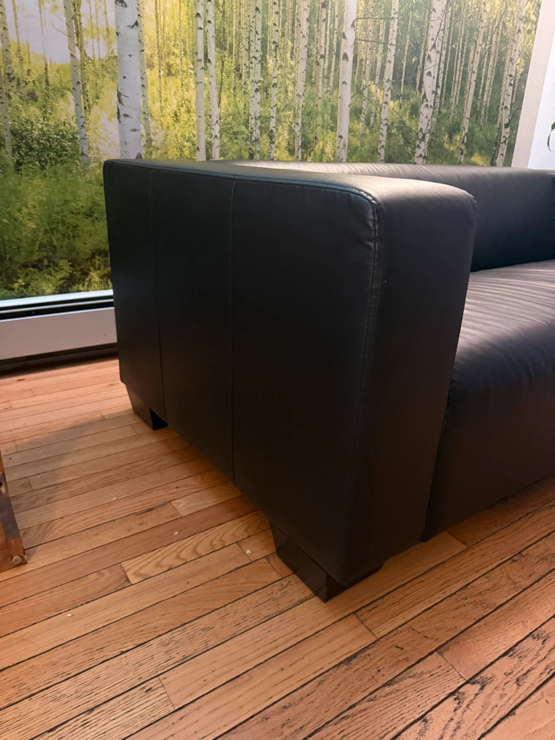 IKEA Black Faux Leather Sofa – Exceptional Condition - photo 4