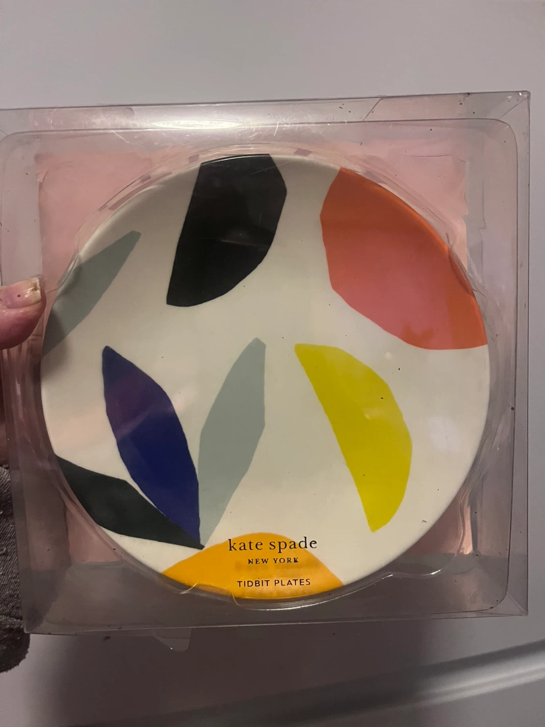 Kate Spade Tidbit Plates & Wine Glass Set - New
