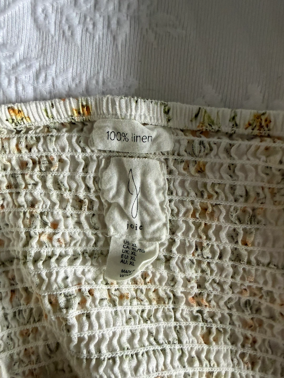 Joie Floral Linen Top - Size XL - photo 2
