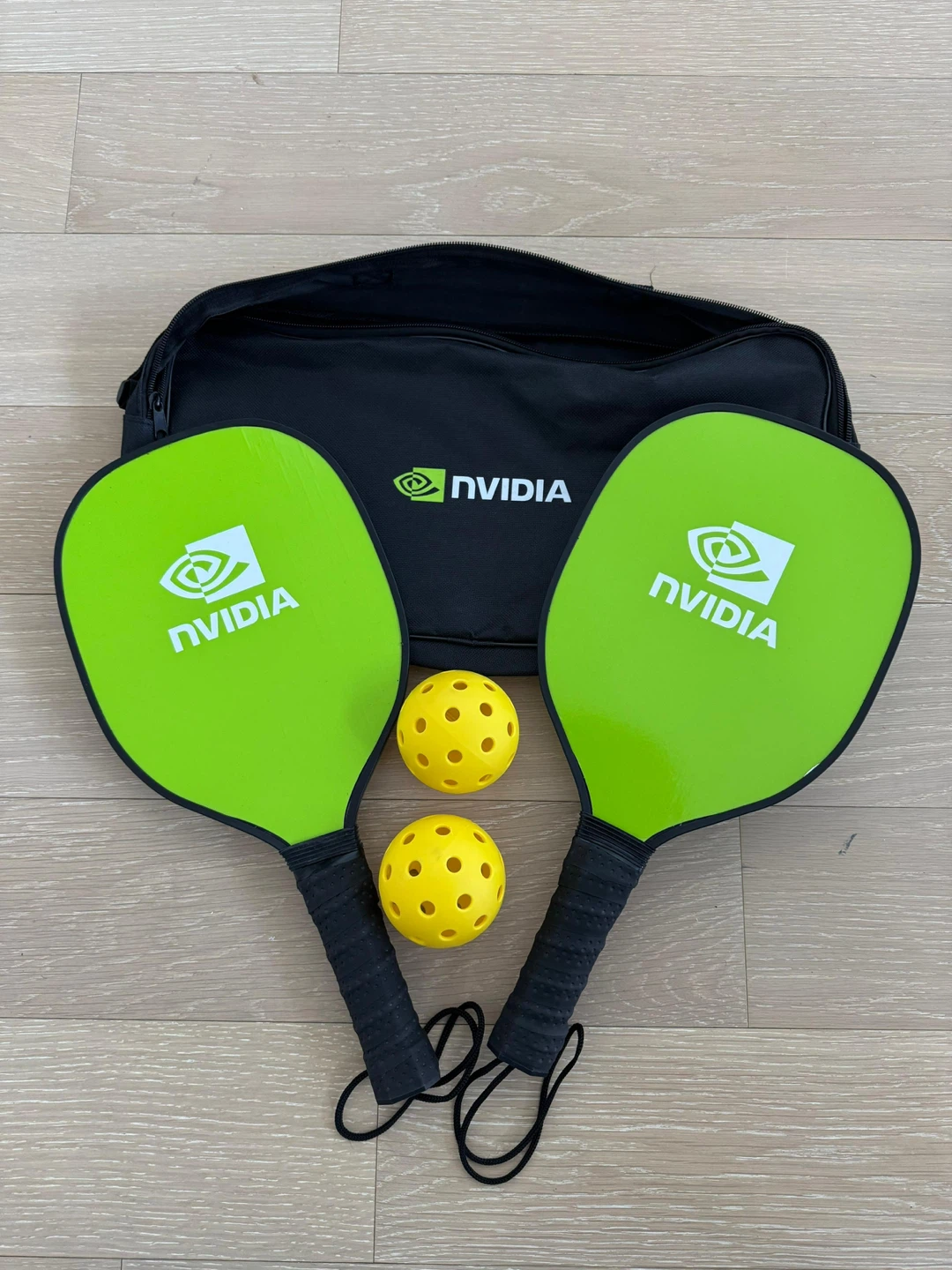 NVIDIA Pickleball Set - Paddles, Balls, and Bag