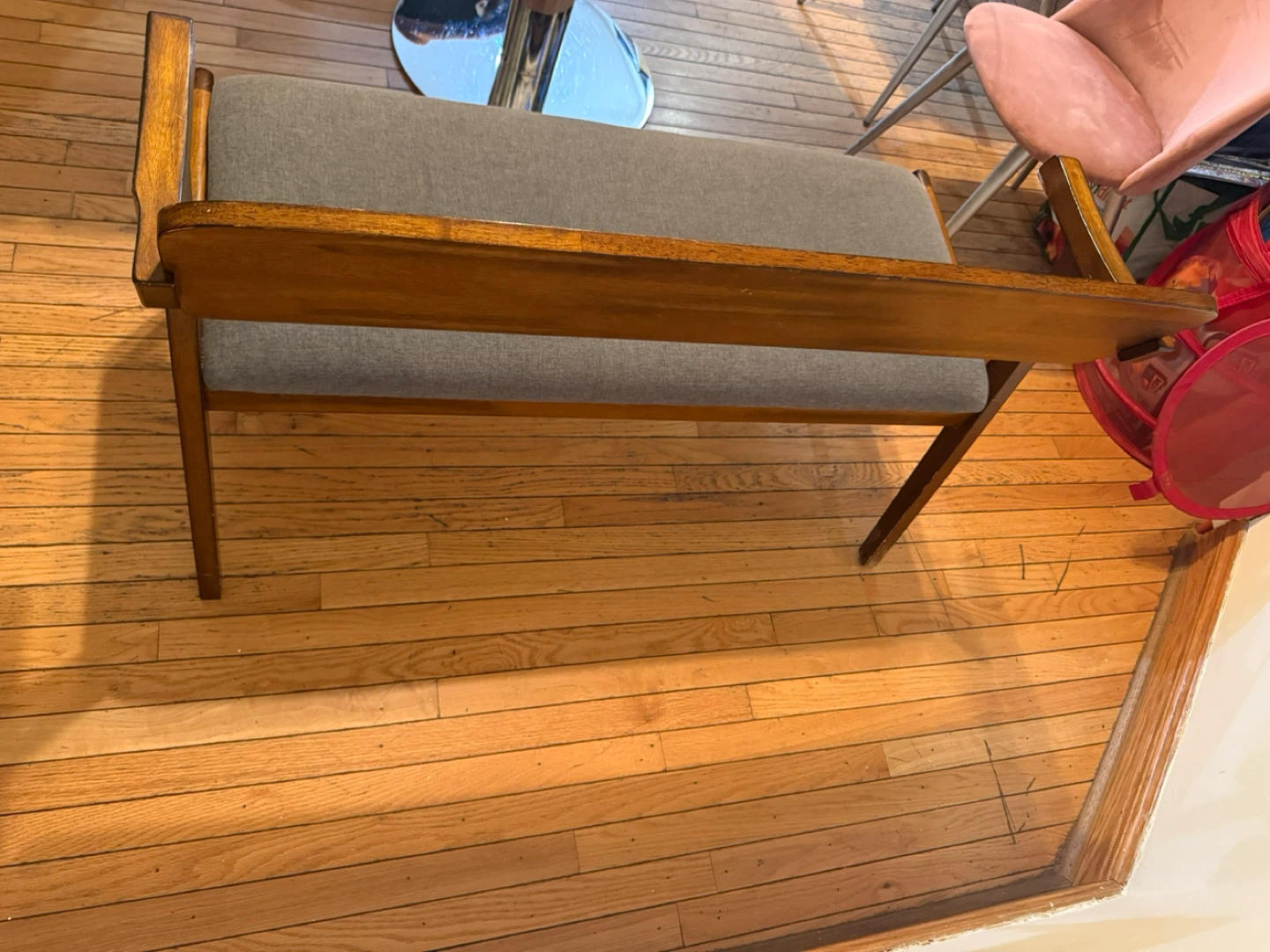 Wooden Upholstered Bench – Entryway / Dining / Bedroom - photo 4