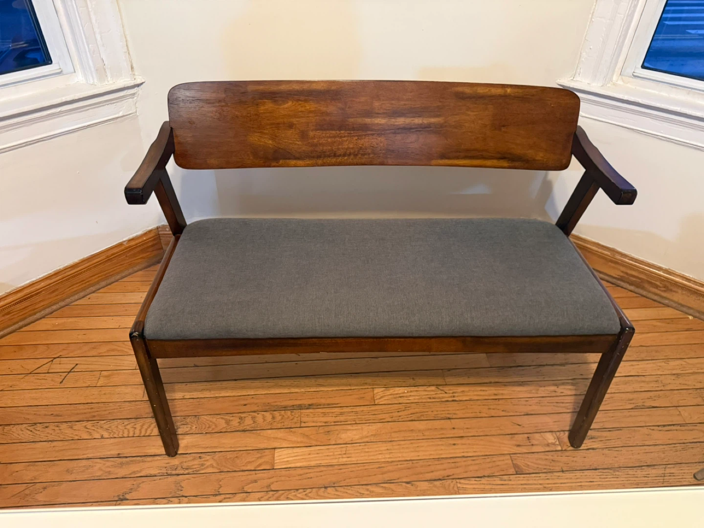 Wooden Upholstered Bench – Entryway / Dining / Bedroom