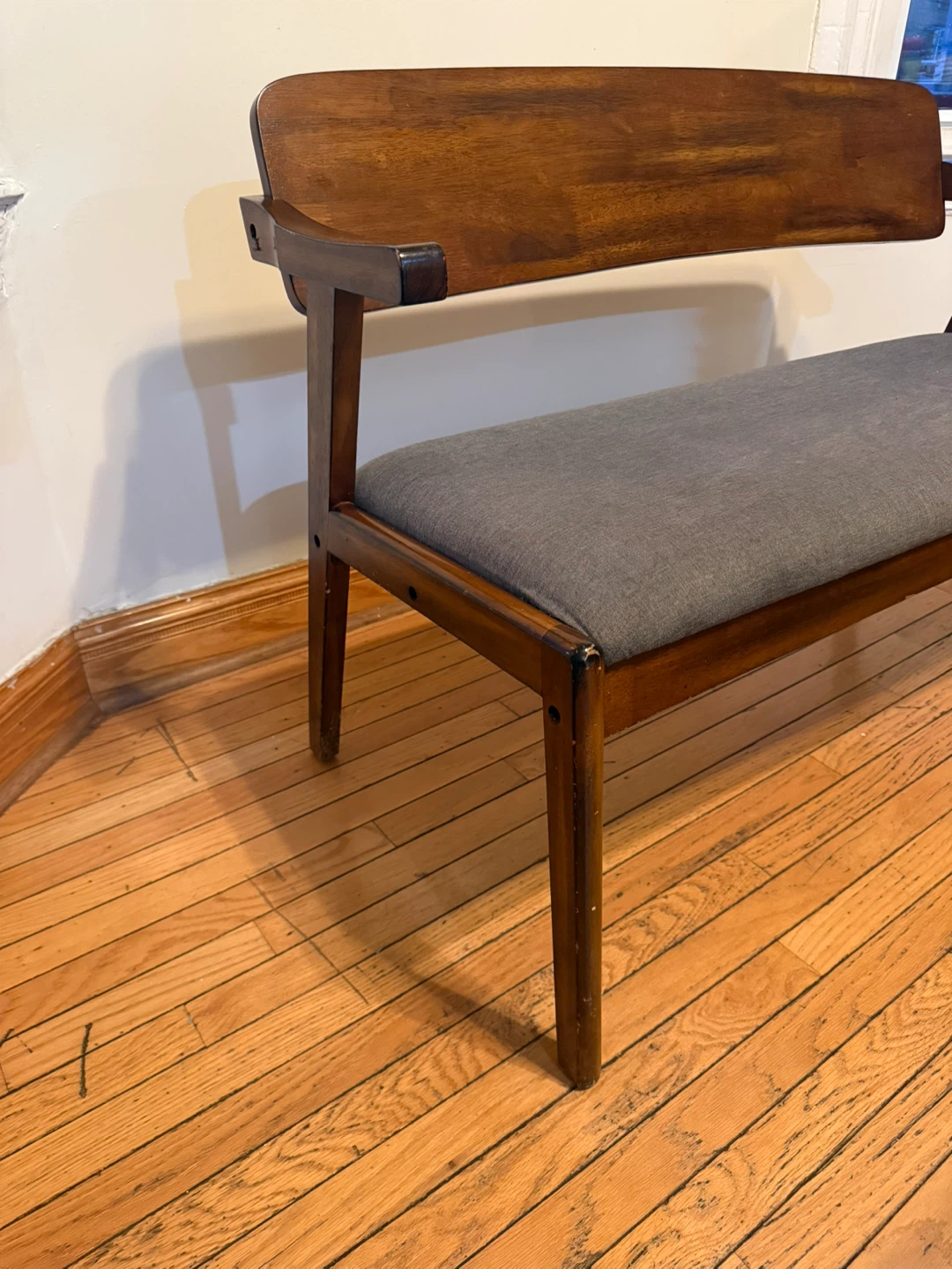 Wooden Upholstered Bench – Entryway / Dining / Bedroom - photo 2