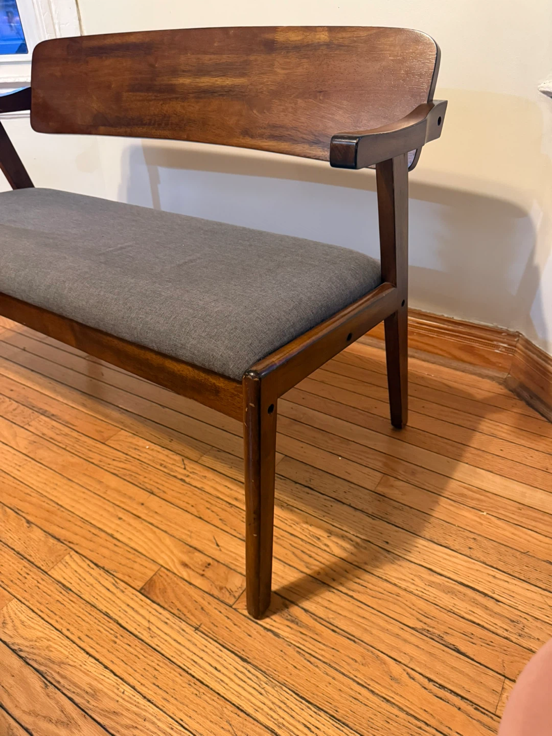Wooden Upholstered Bench – Entryway / Dining / Bedroom - photo 3