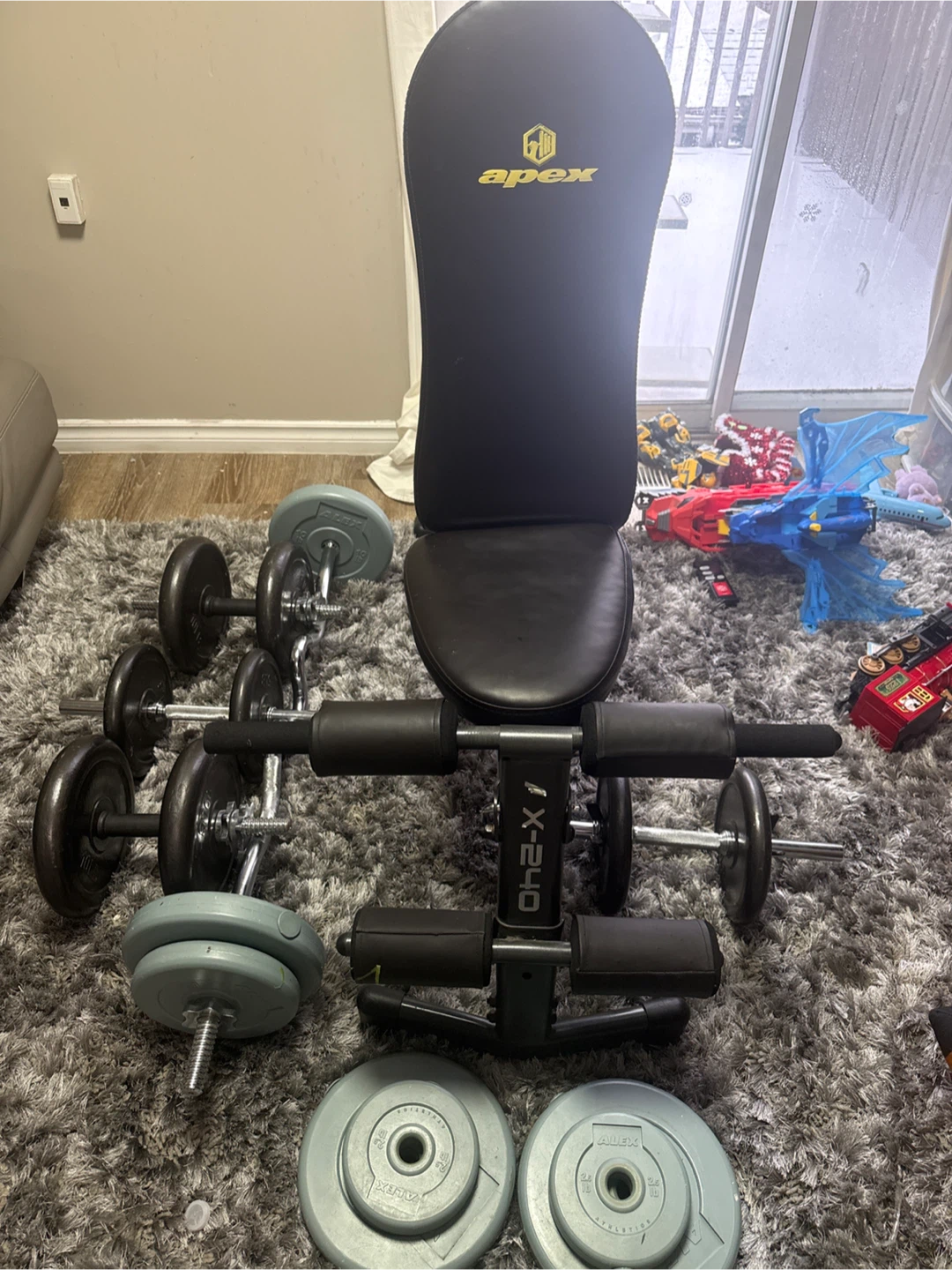 Apex X-240 Weight Bench with Weights - photo 4