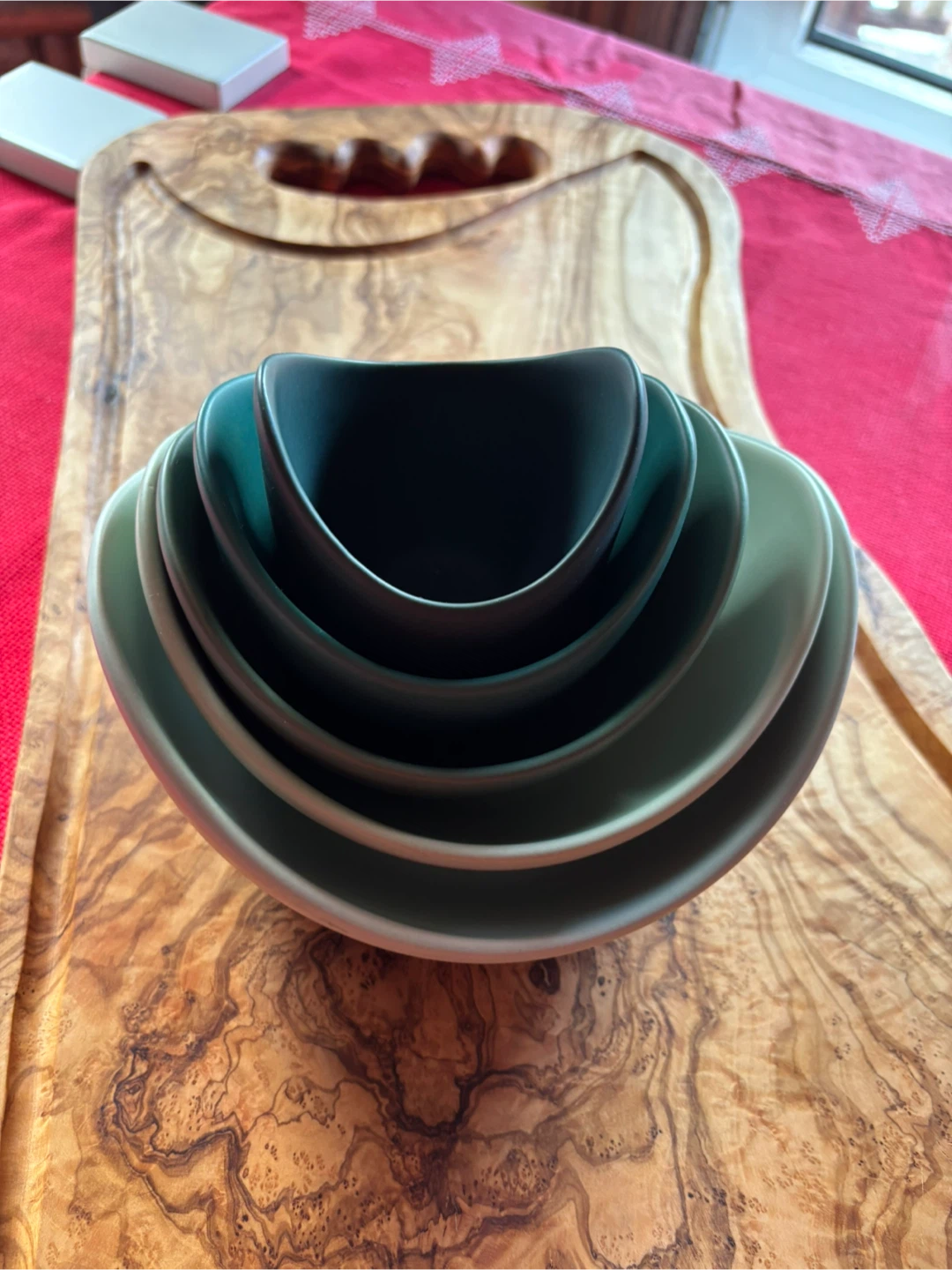 Set of 5 Nesting Bowls - Green Tones - photo 2