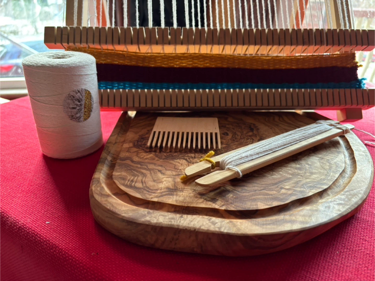 Wooden Weaving Loom Set