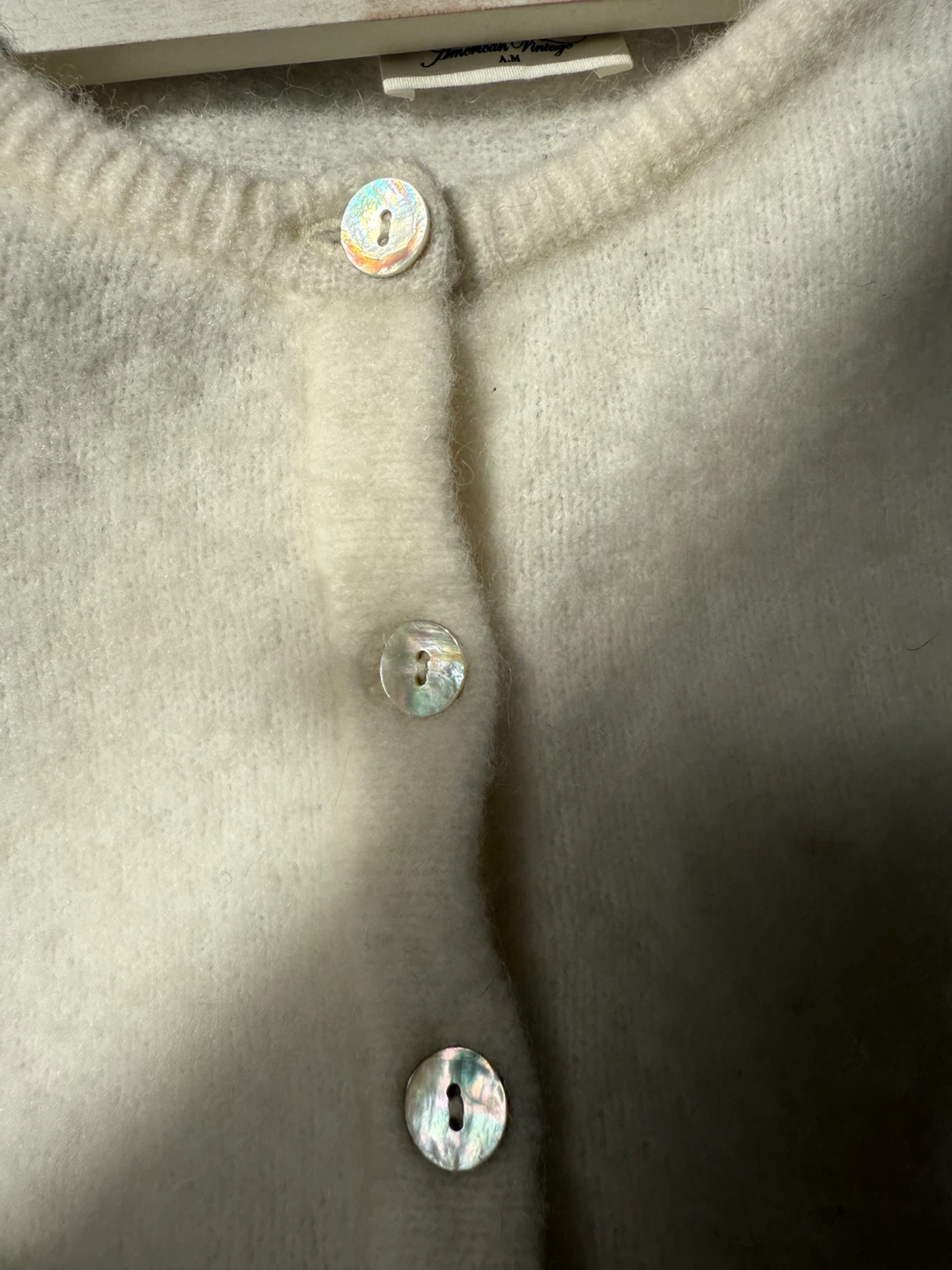 American Vintage Cream Cardigan Size s/m - photo 5
