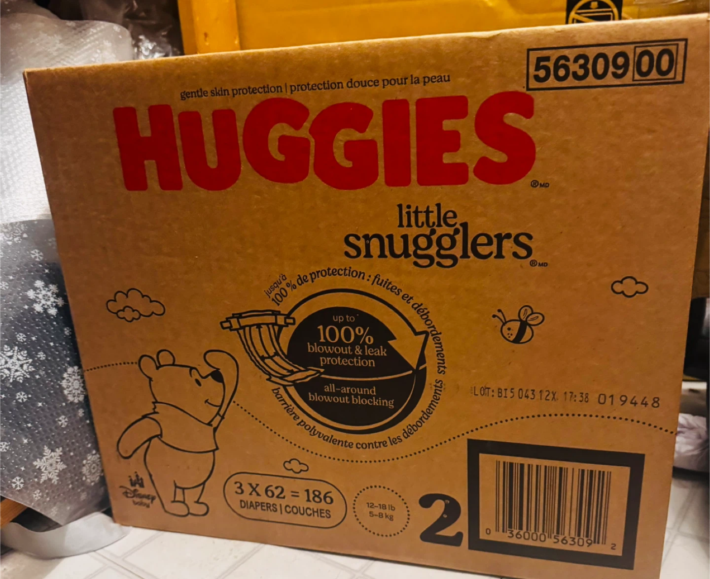 Huggies Little Snugglers Diapers Size 2 - 186 Count