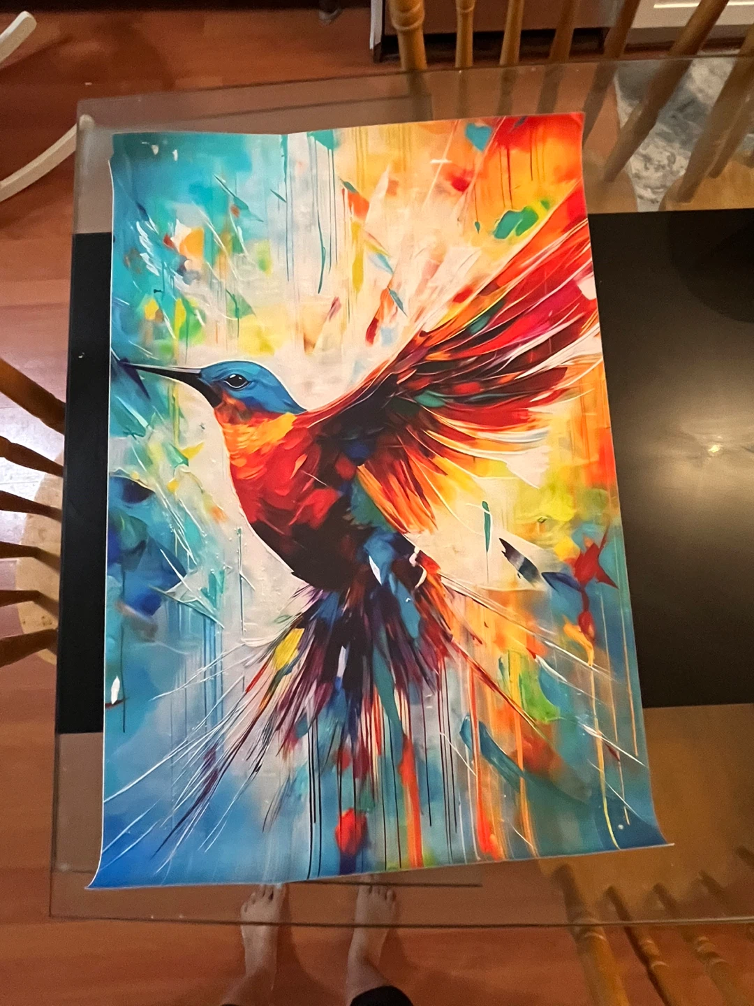 Colorful Hummingbird Wall Art