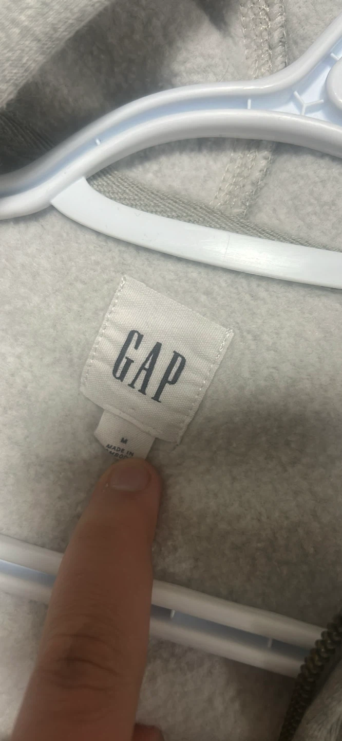 GAP Grey Full Zip Hoodie - Size Medium - photo 4