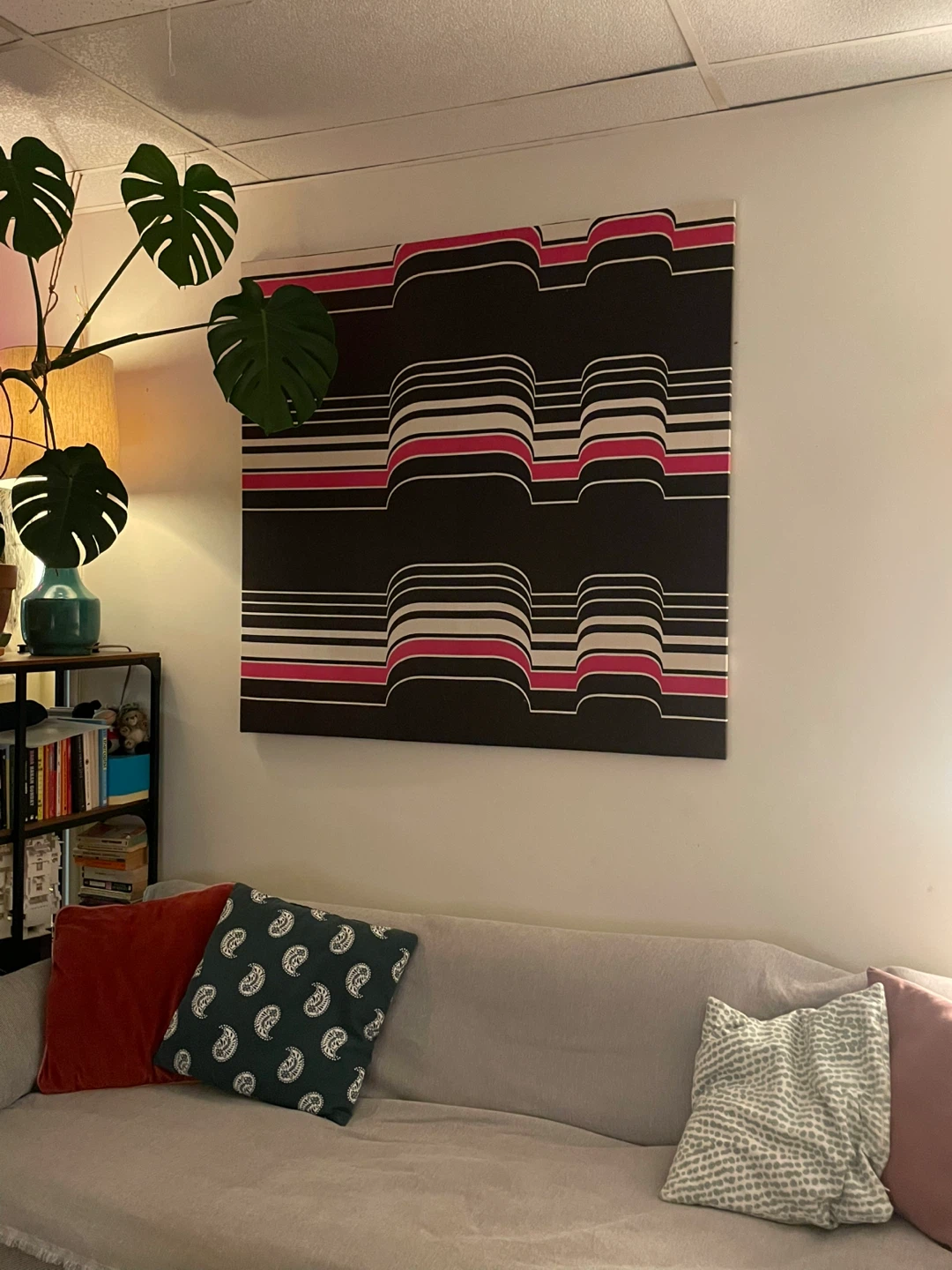 Mid Century Geometric Canvas Wall Art, - photo 2