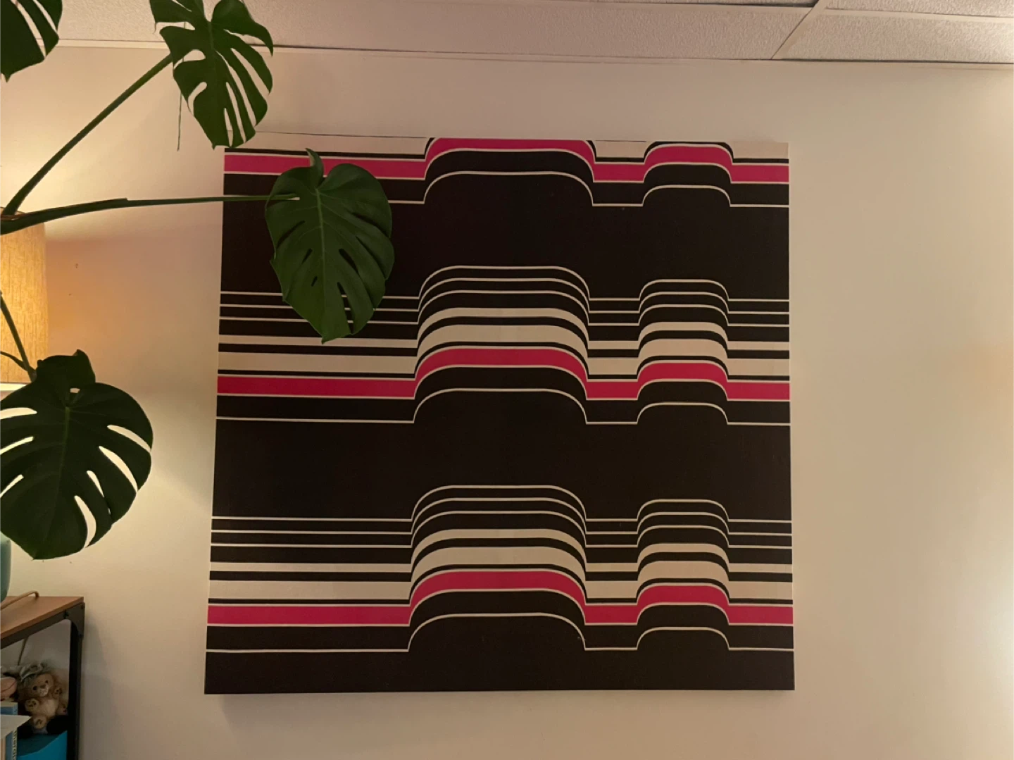 Mid Century Geometric Canvas Wall Art,