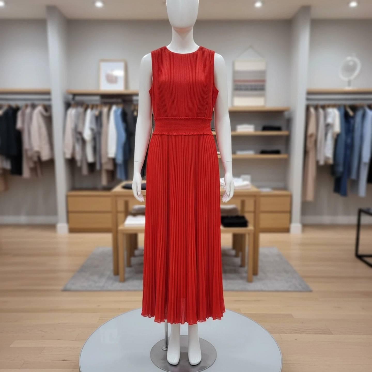 Forever New Red Pleated Maxi Dress - photo 2