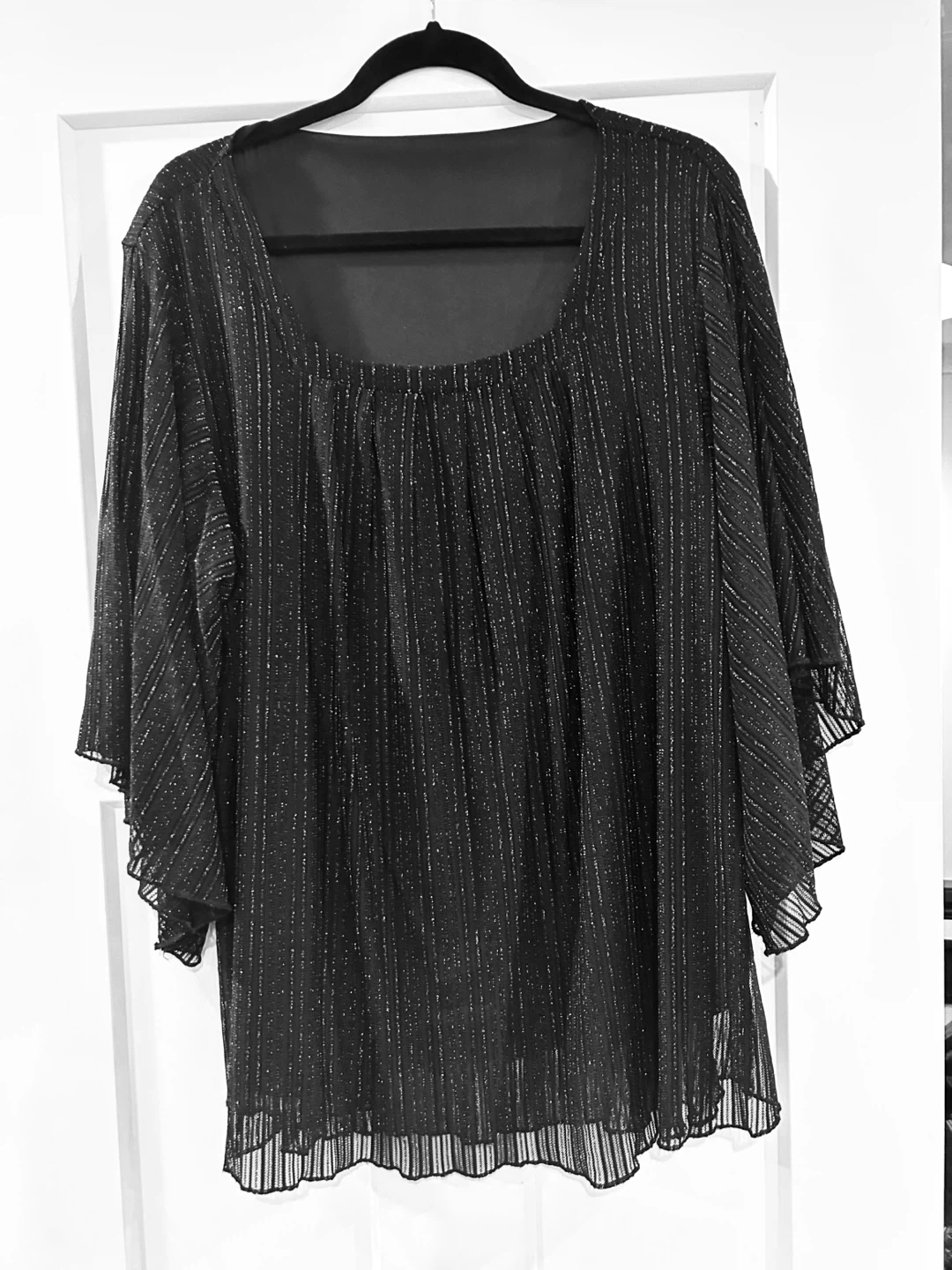 EUC Square Neck Ruffle Sleeve Tunic – Size XXL