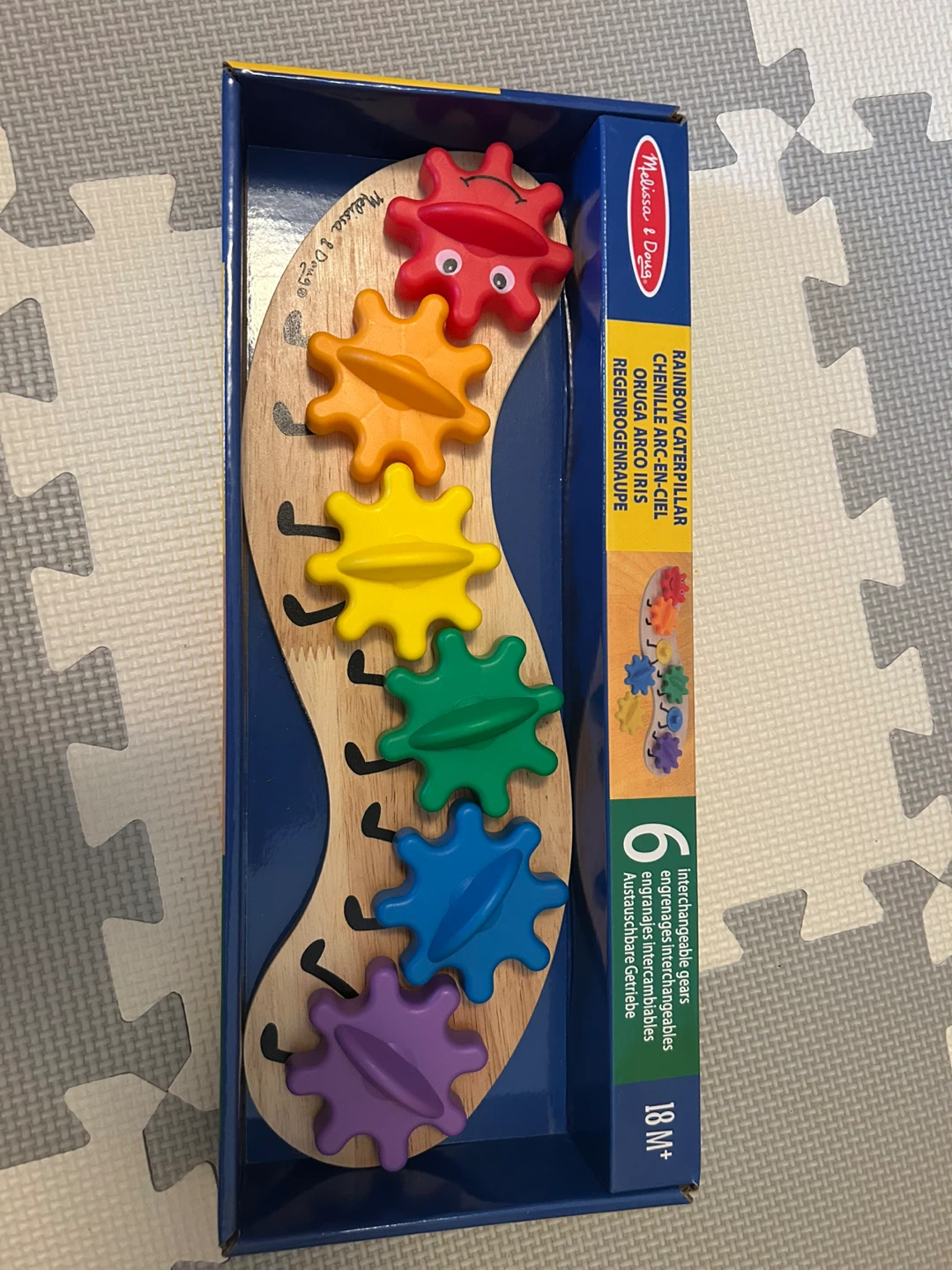 Melissa & Doug Rainbow Caterpillar Gear Toy
