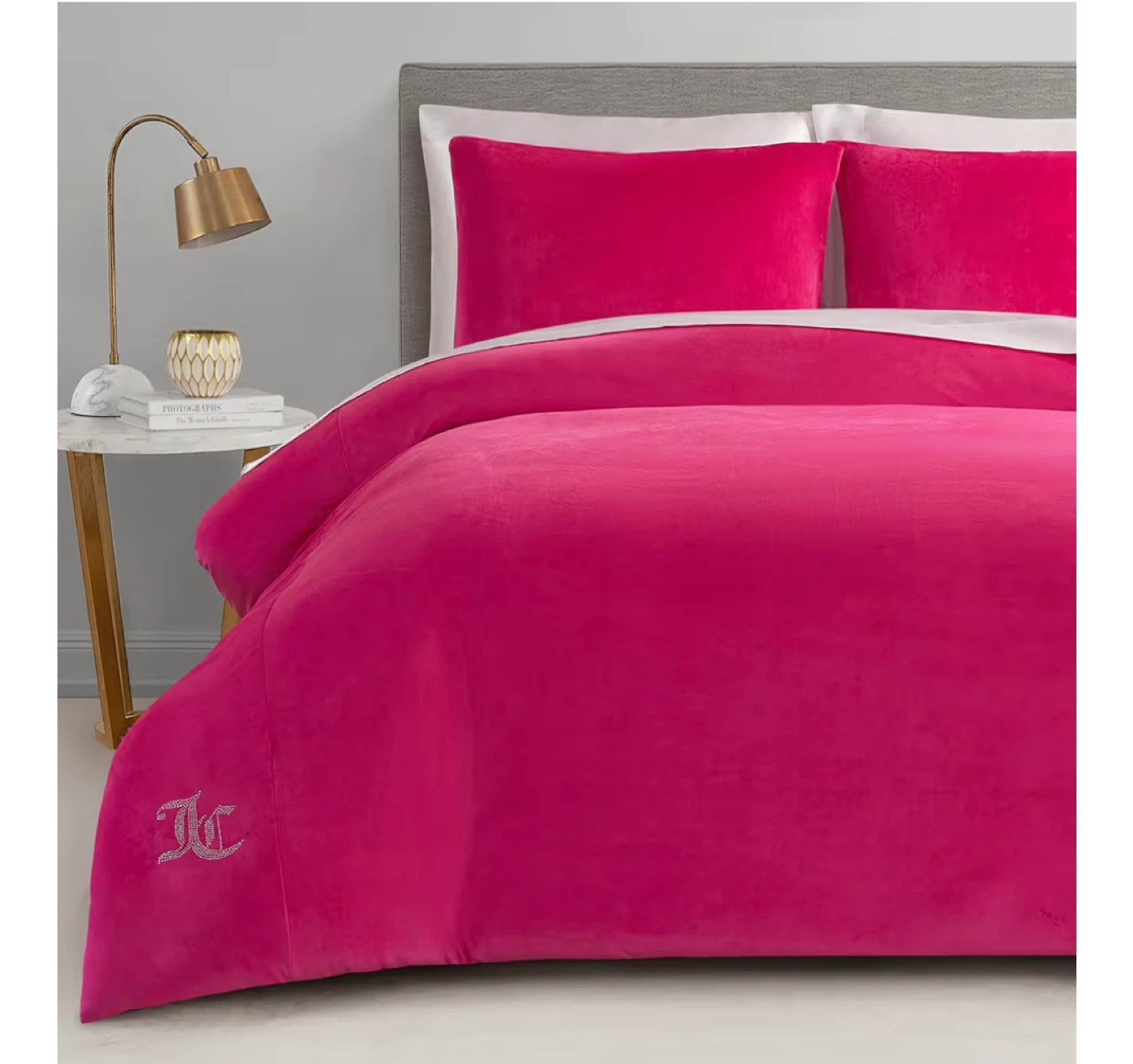 Juicy Couture Pink Velvet Comforter Set