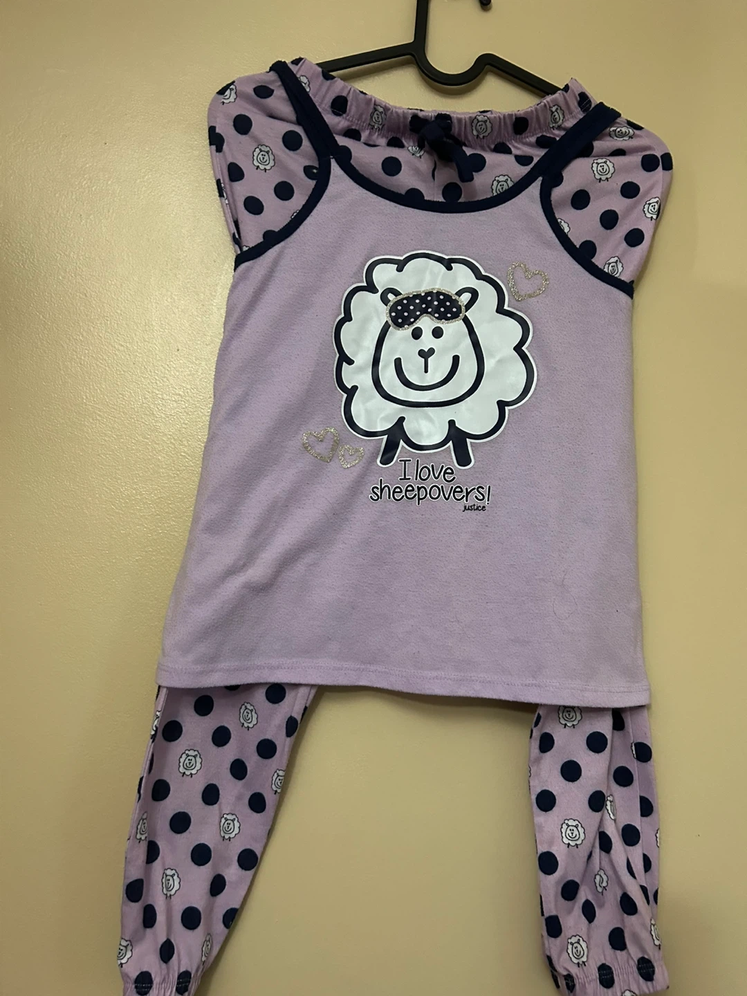 Purple & Black Girl’s size 8 Justice Pajamas