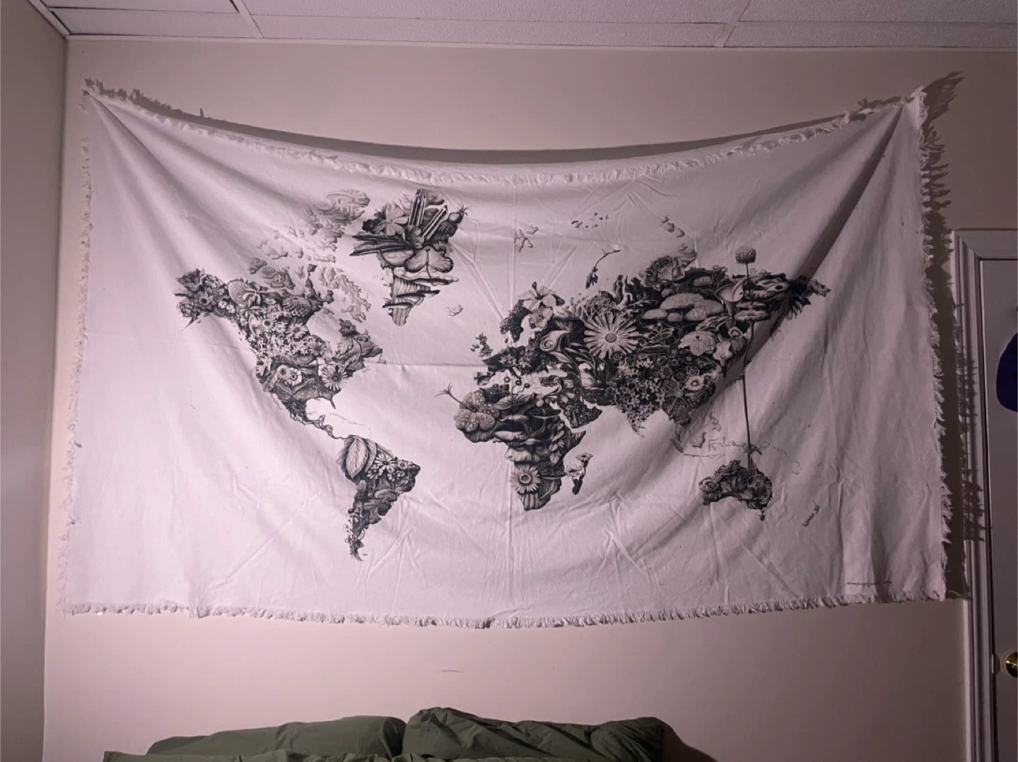 Urban Outfitters X Armando Veve collaboration World Map Tapestry