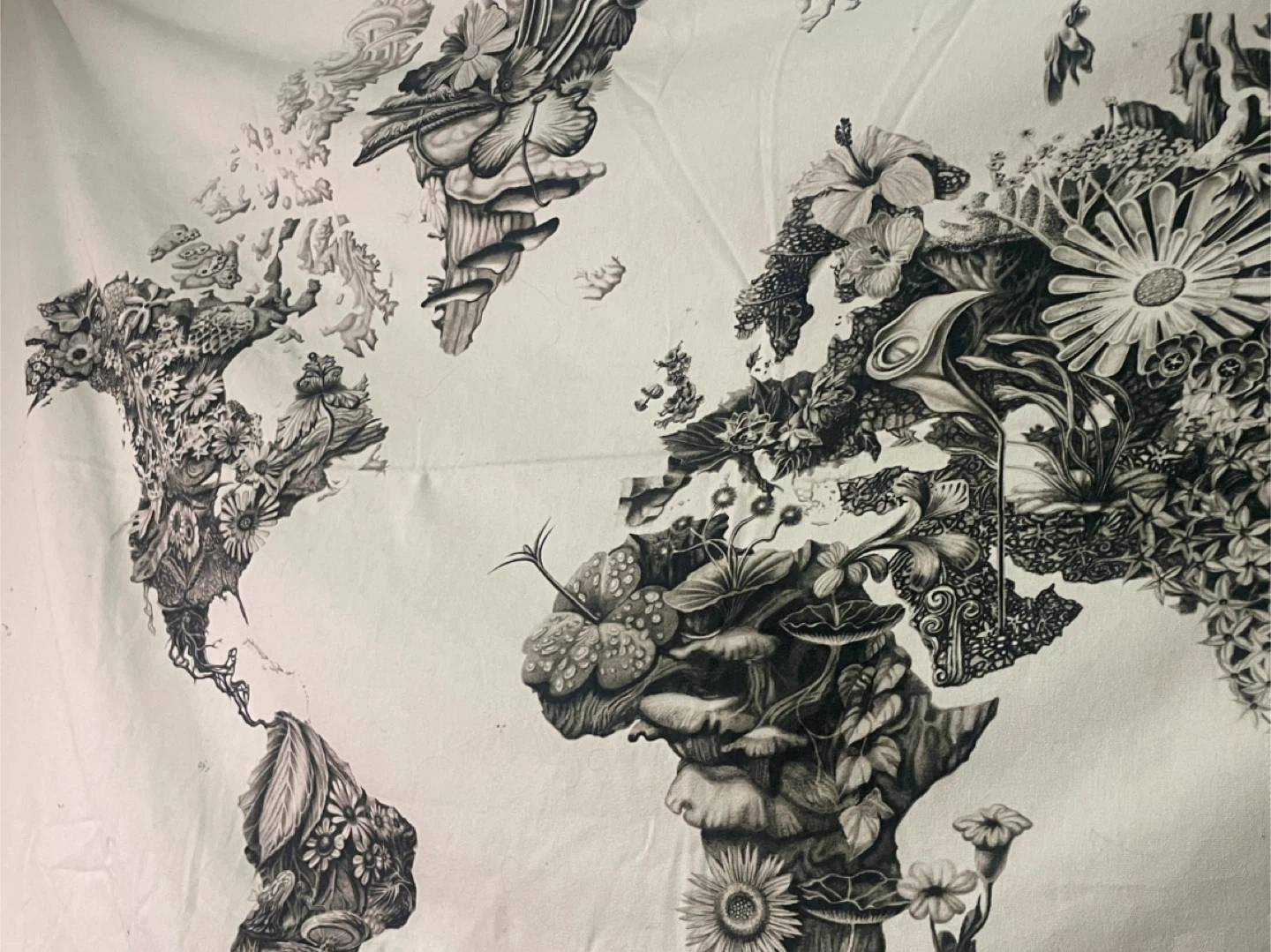 Urban Outfitters X Armando Veve collaboration World Map Tapestry - photo 4
