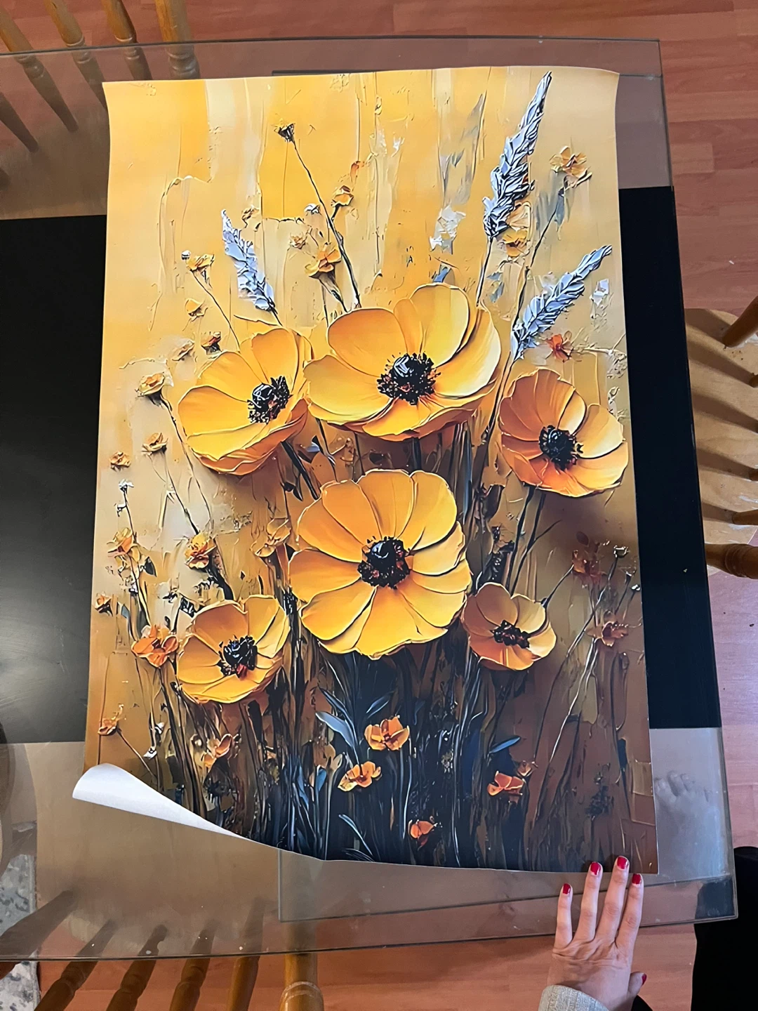 Floral printed canvas