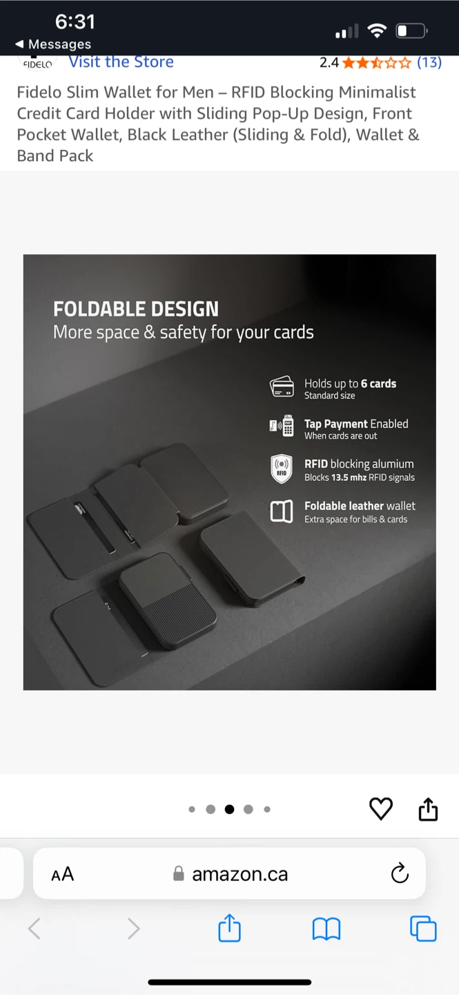 Fidelo Minimalist Slim Wallet - Black Leather - photo 2