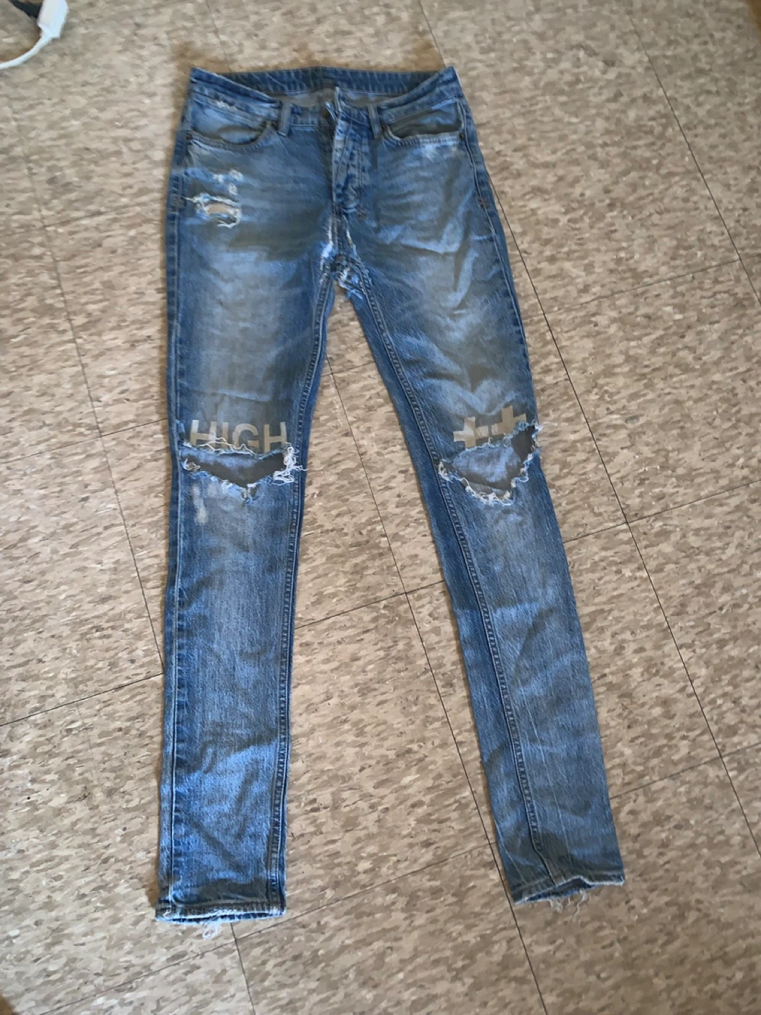 HIGH by Claire Campbell Distressed Jeans