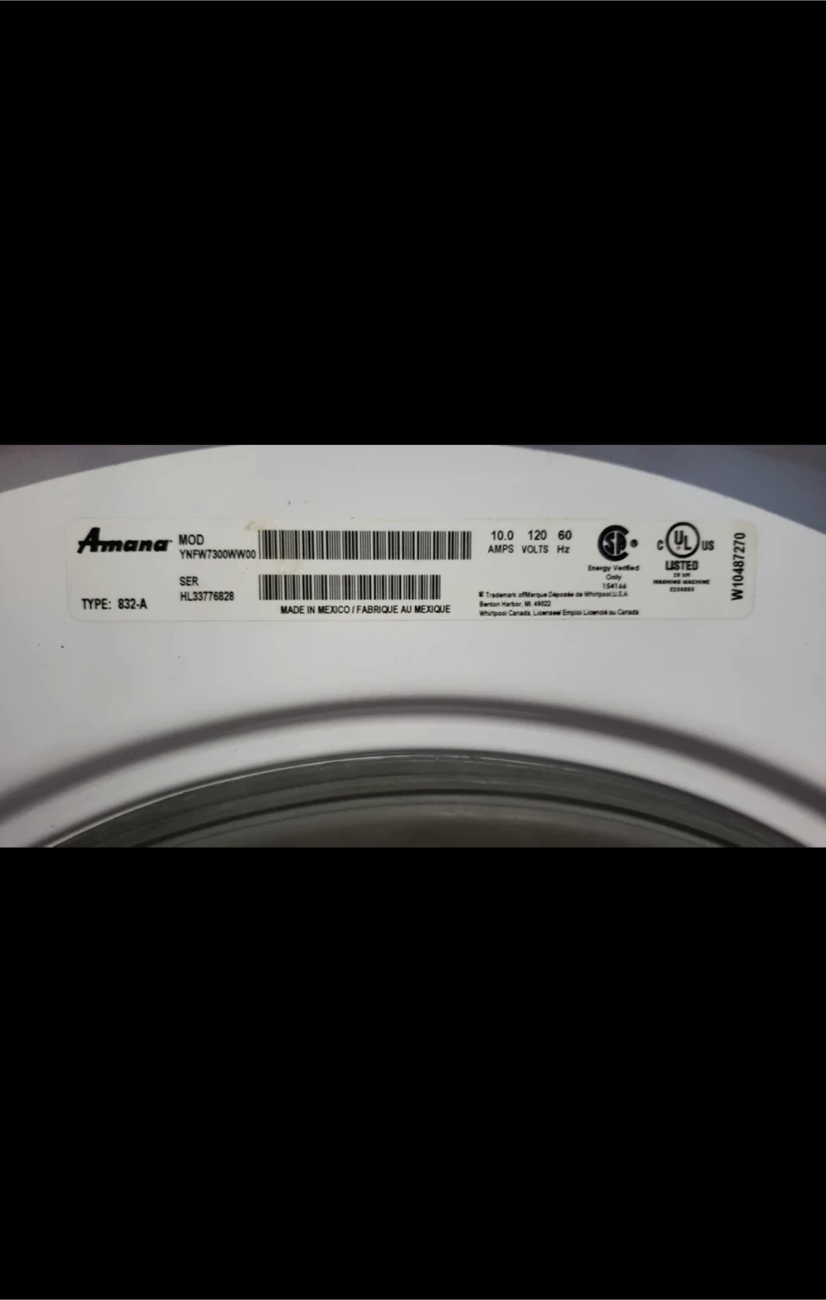 Amana YNFW7300WW00 Washing Machine - photo 3