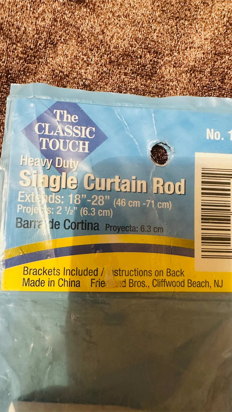 The Classic Touch Single Curtain Rod 18-28" - photo 2