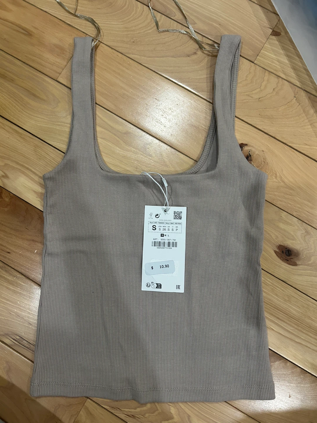 Zara Ribbed Tank Top - Size S - photo 2