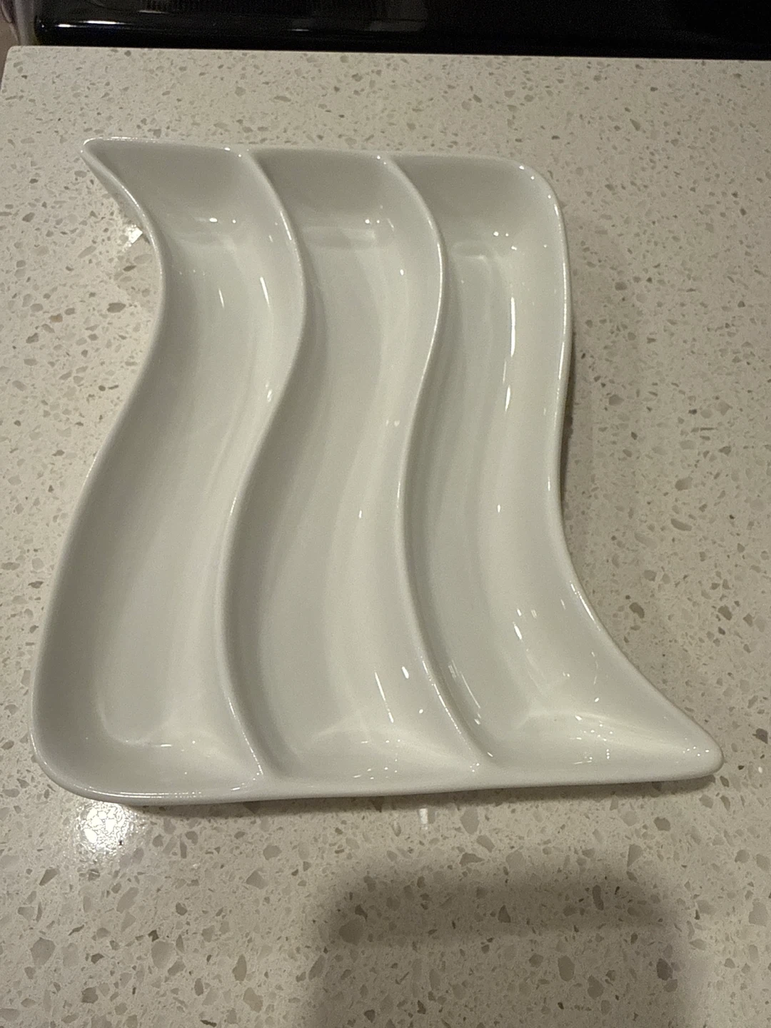 Wavy Ceramic Appetizer Dish