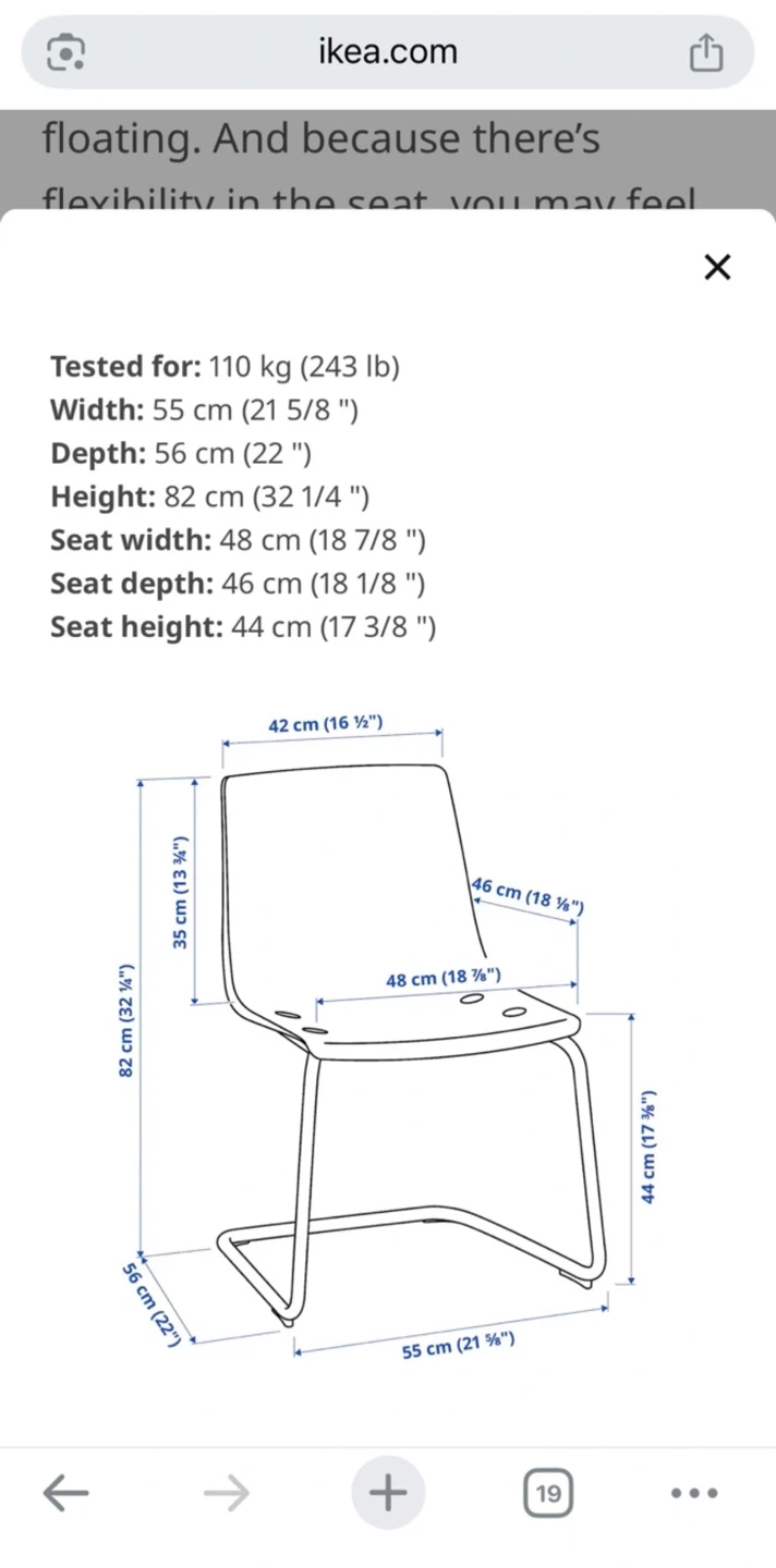 IKEA Tobias Chair - Transparent/Chrome - photo 3