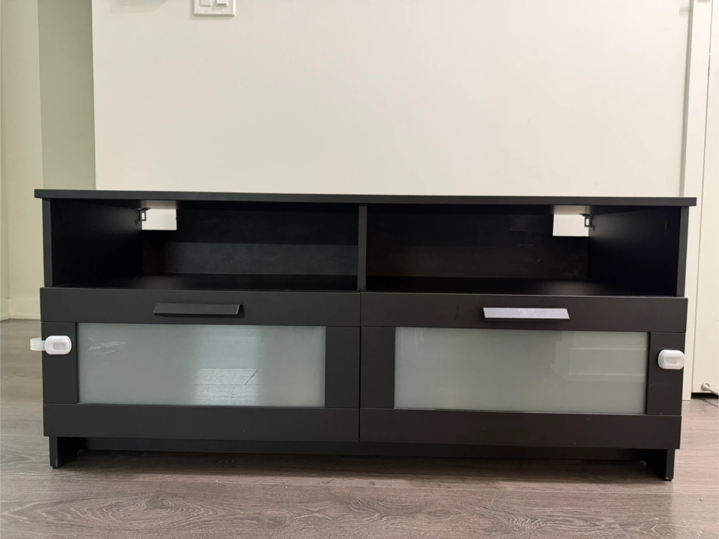 Black TV Stand with  Doors - photo 3