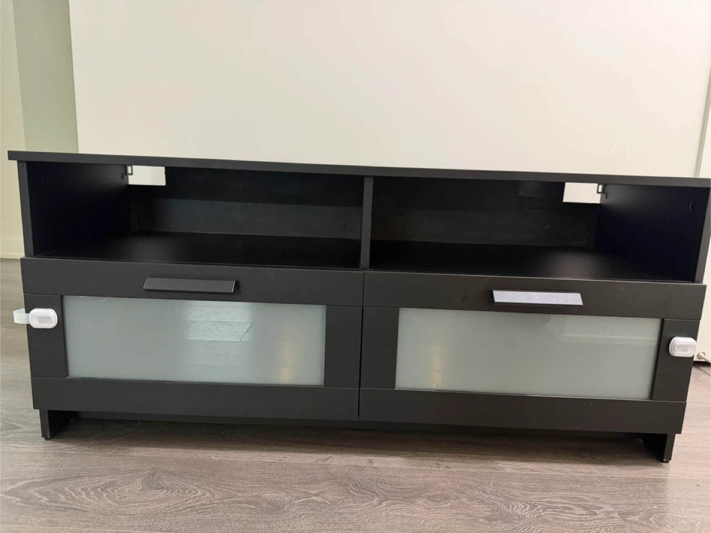 Black TV Stand with  Doors
