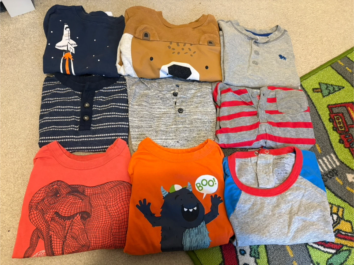 3T boys long sleeve tops