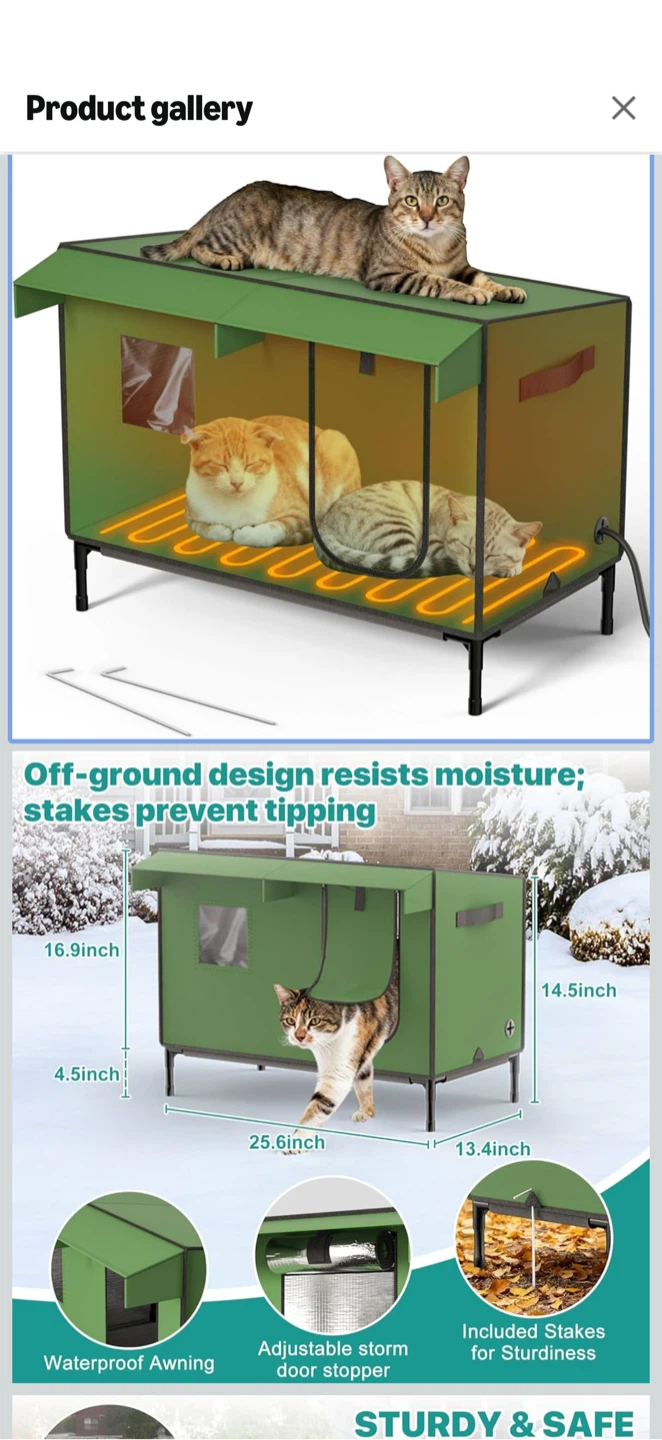 Outdoor Heated Cat House