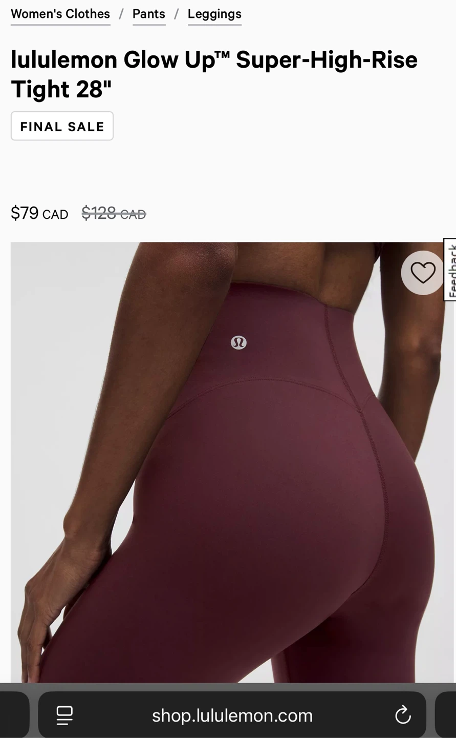 Lululemon Align Leggings - Size 4 - Burgundy
