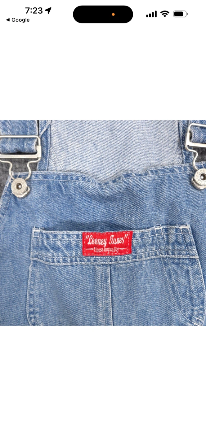 Vintage Warner Bros Looney Tunes Women’s Overall Shorts  XL - photo 2