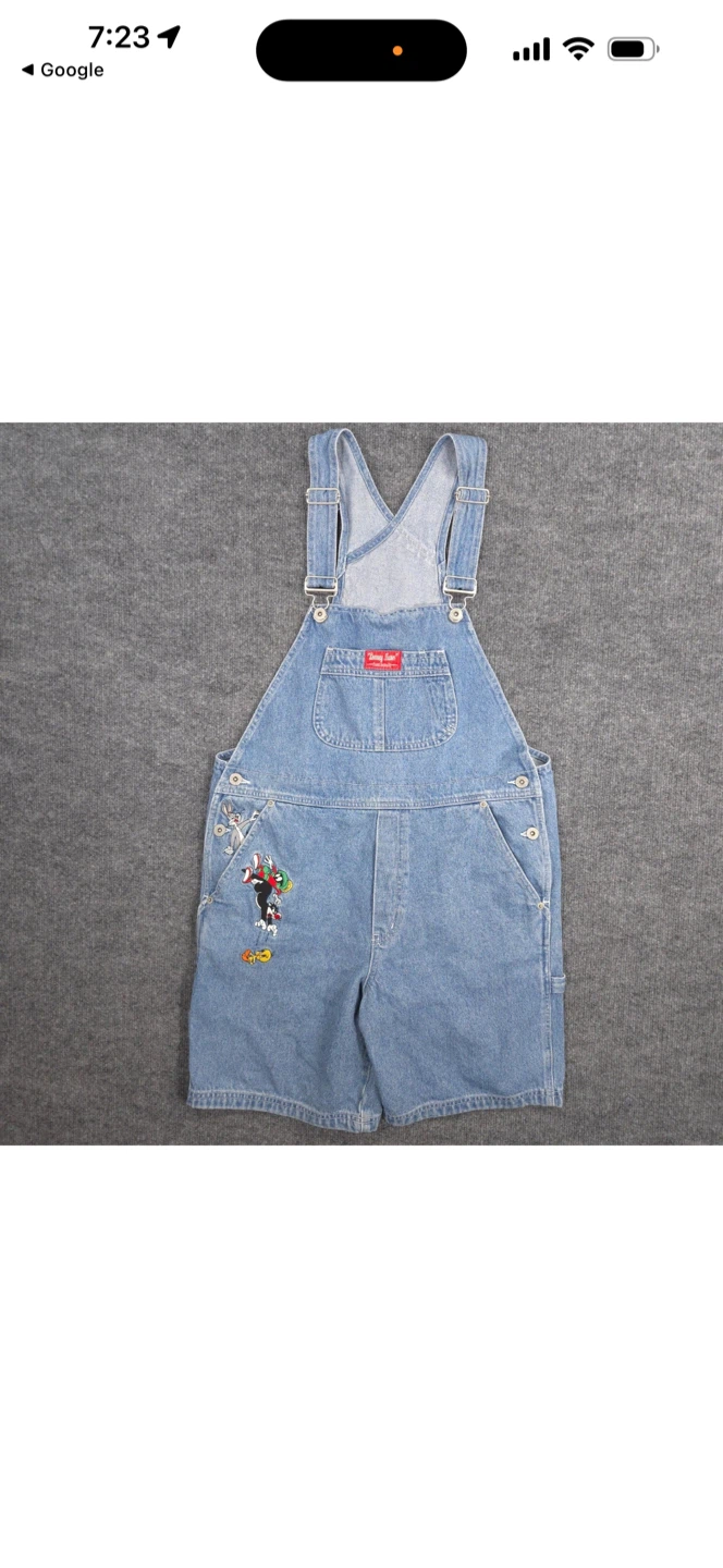 Vintage Warner Bros Looney Tunes Women’s Overall Shorts  XL