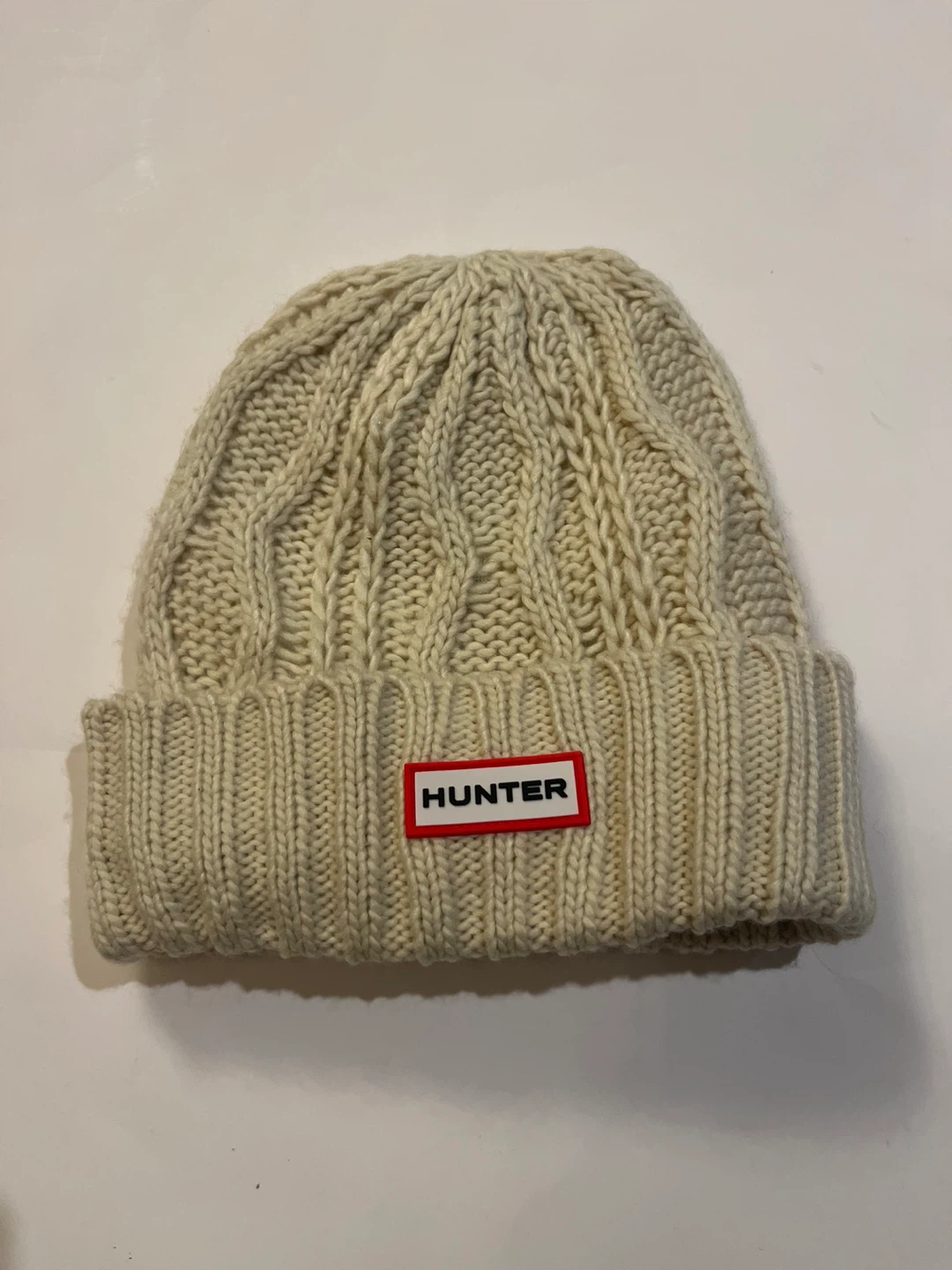 Hunter Cable Knit Beanie - Cream