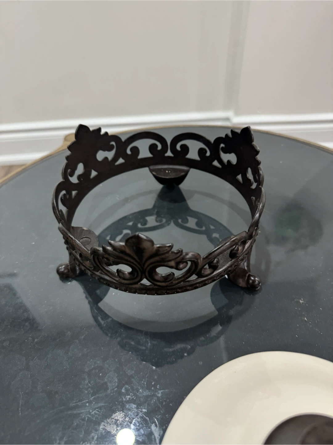 Cream Jar with Metal Stand - photo 4