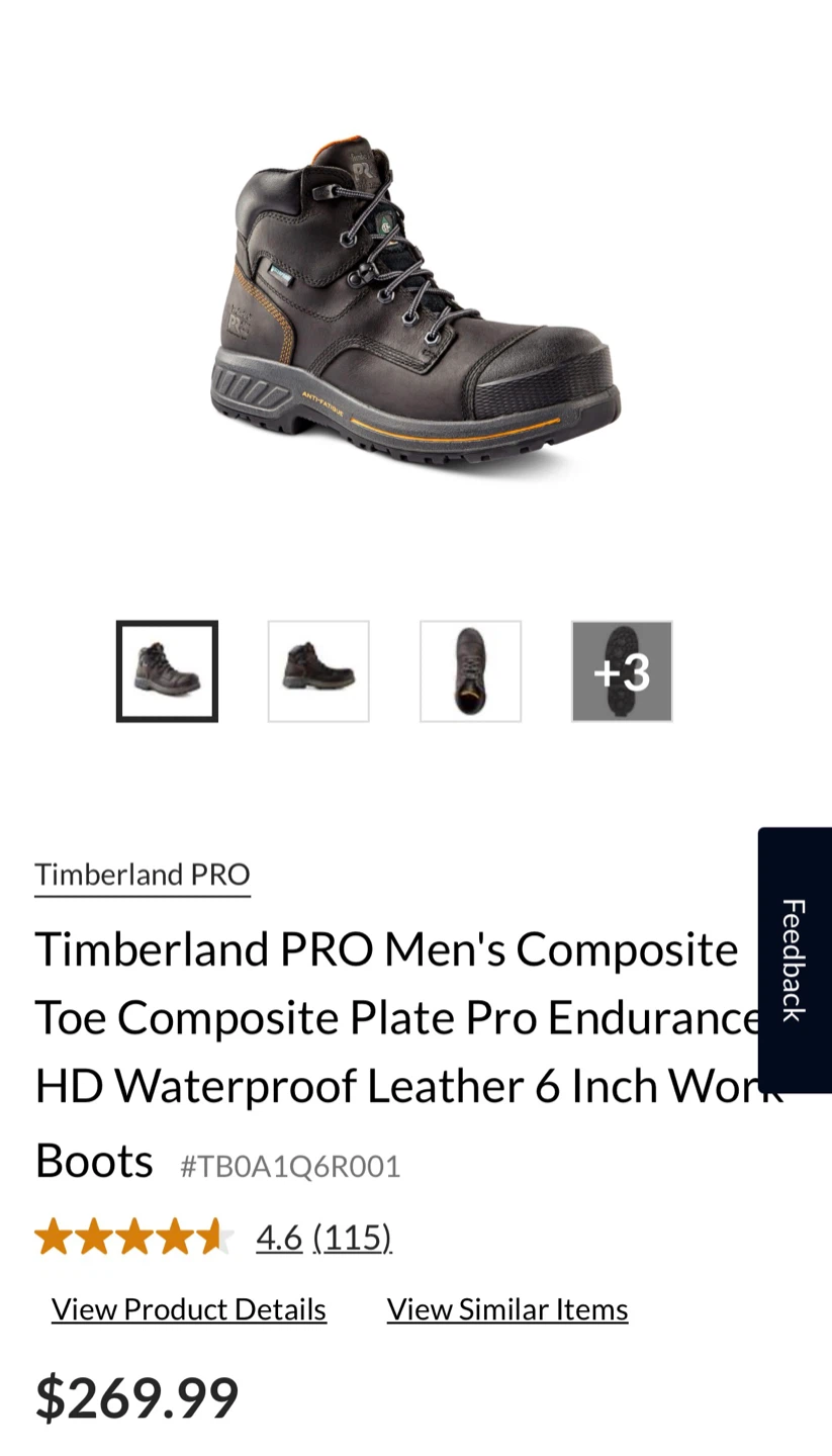 Timberland PRO Men's Composite Toe 6" Work Boots