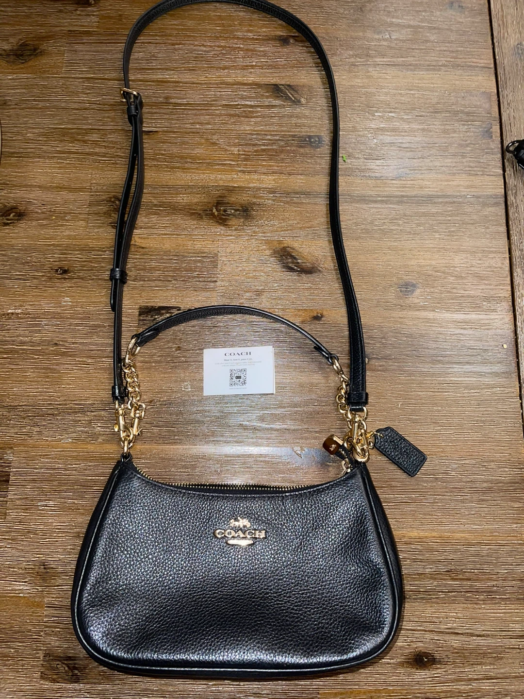 Coach Black Leather Bag - photo 4