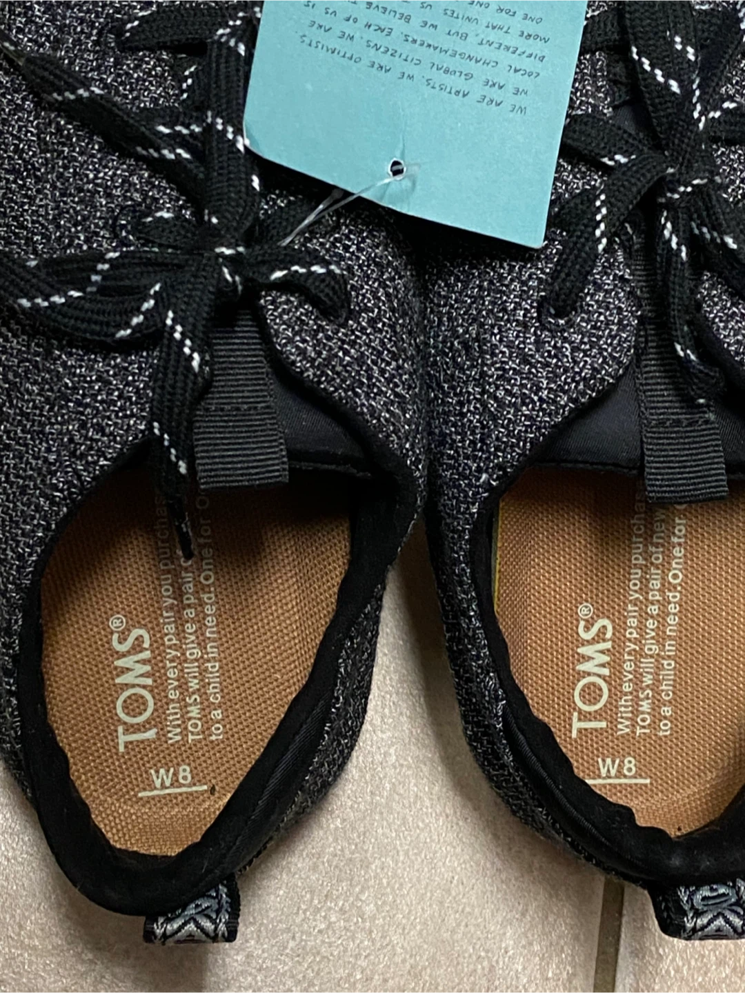 New TOMS Cabrillo Black Terry Cloth - Size 8 - photo 3