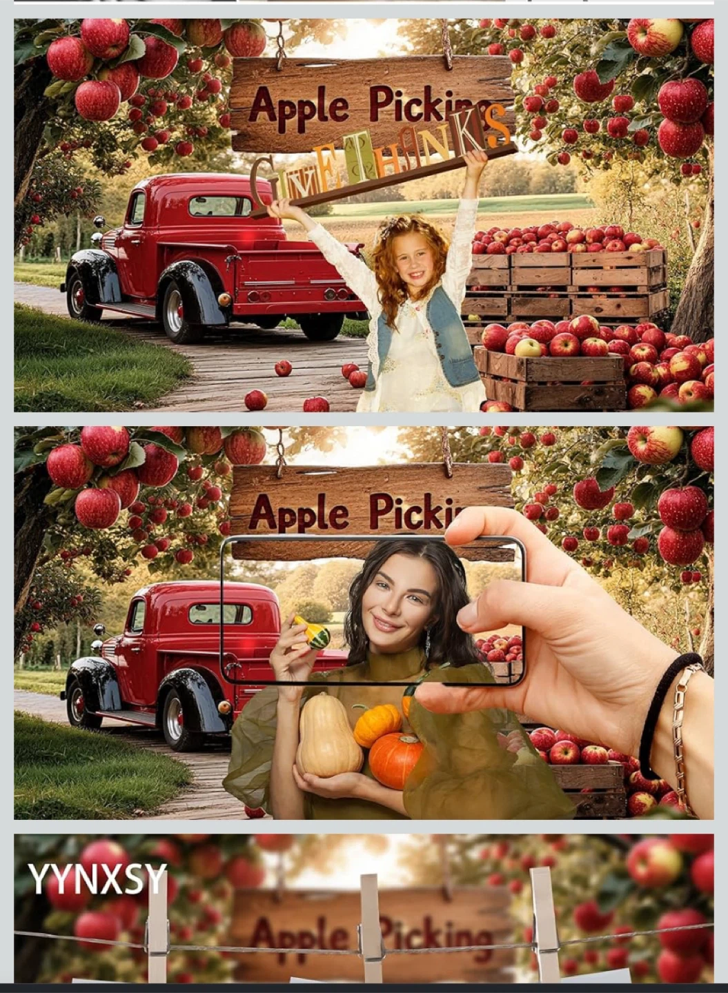 YYNXS Apple Backdrop 7x5 FT - photo 3